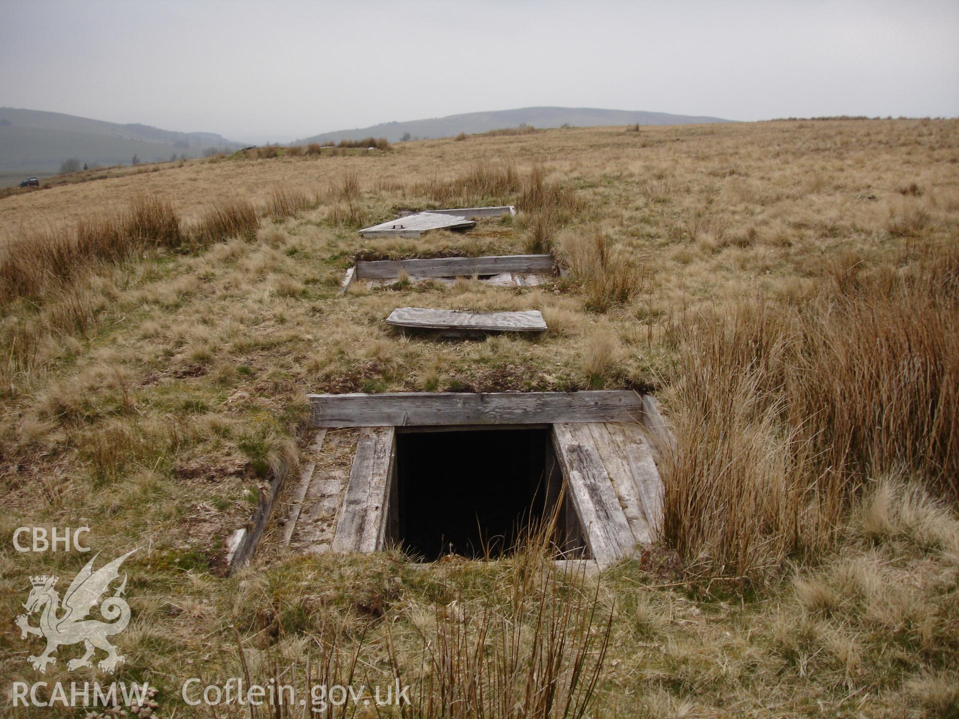 Digital colour photograph of Senta old defensive position firing position III taken on 18/04/2008 by R.P. Sambrook during the Sennybridge Dry Training Area Upland Survey undertaken by Trysor.