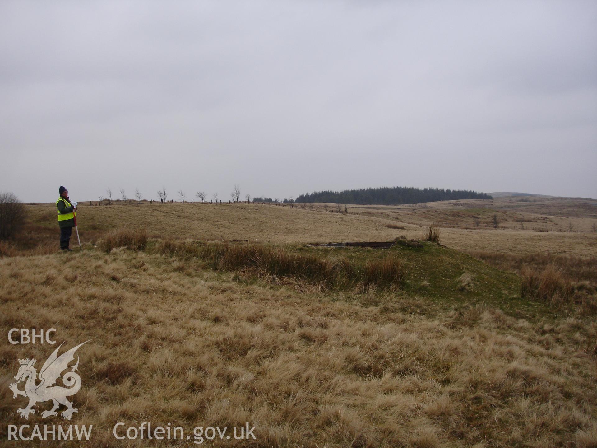 Digital colour photograph of Senta old defensive position firing position IX taken on 18/04/2008 by R.P. Sambrook during the Sennybridge Dry Training Area Upland Survey undertaken by Trysor.