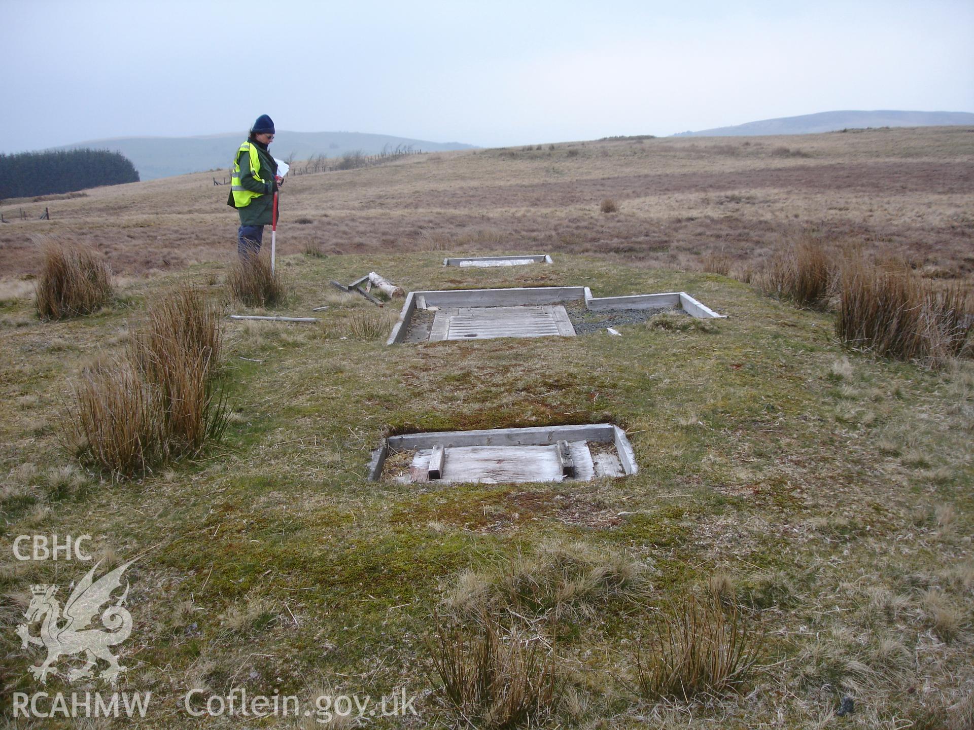 Digital colour photograph of Senta old defensive position firing position XV taken on 18/04/2008 by R.P. Sambrook during the Sennybridge Dry Training Area Upland Survey undertaken by Trysor.