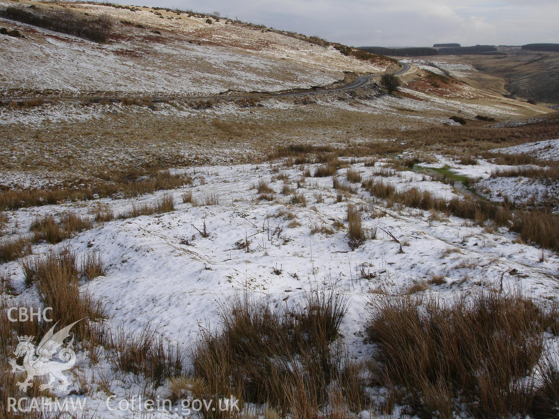 Digital colour photograph of The Warren longhouse taken on 01/02/2008 by R.P. Sambrook during the Sennybridge Dry Training Area Upland Survey undertaken by Trysor.