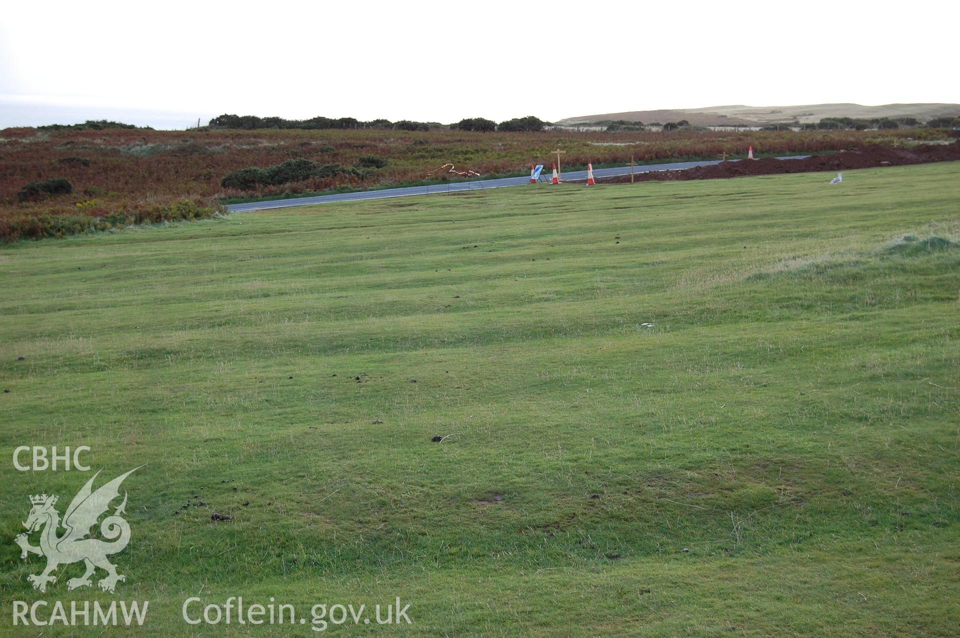 Digital photograph of a ridge and furrow (PRN 15531) to W of new carpark.