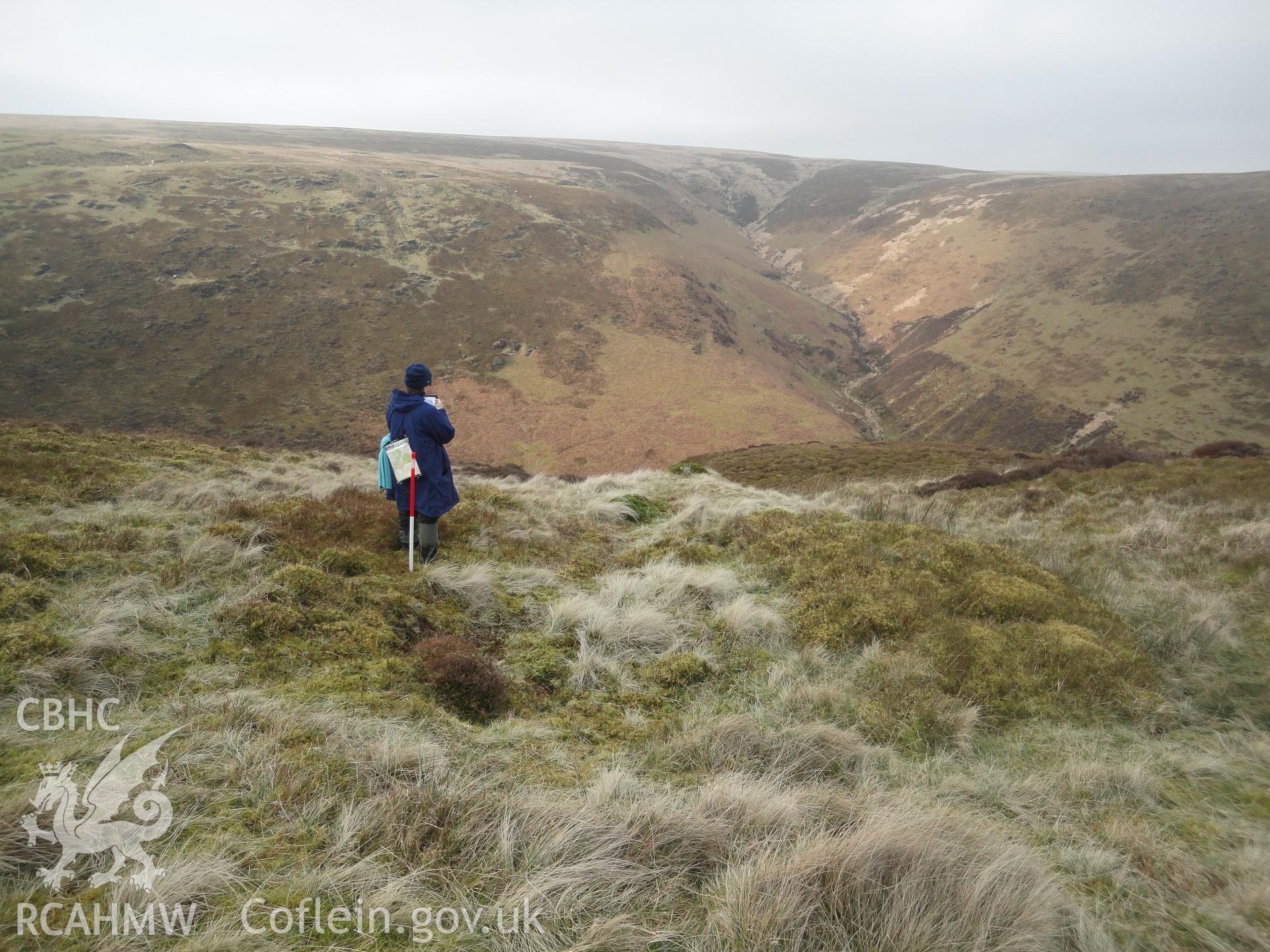 Hollow, thought to be an infilled shaft, looking north.