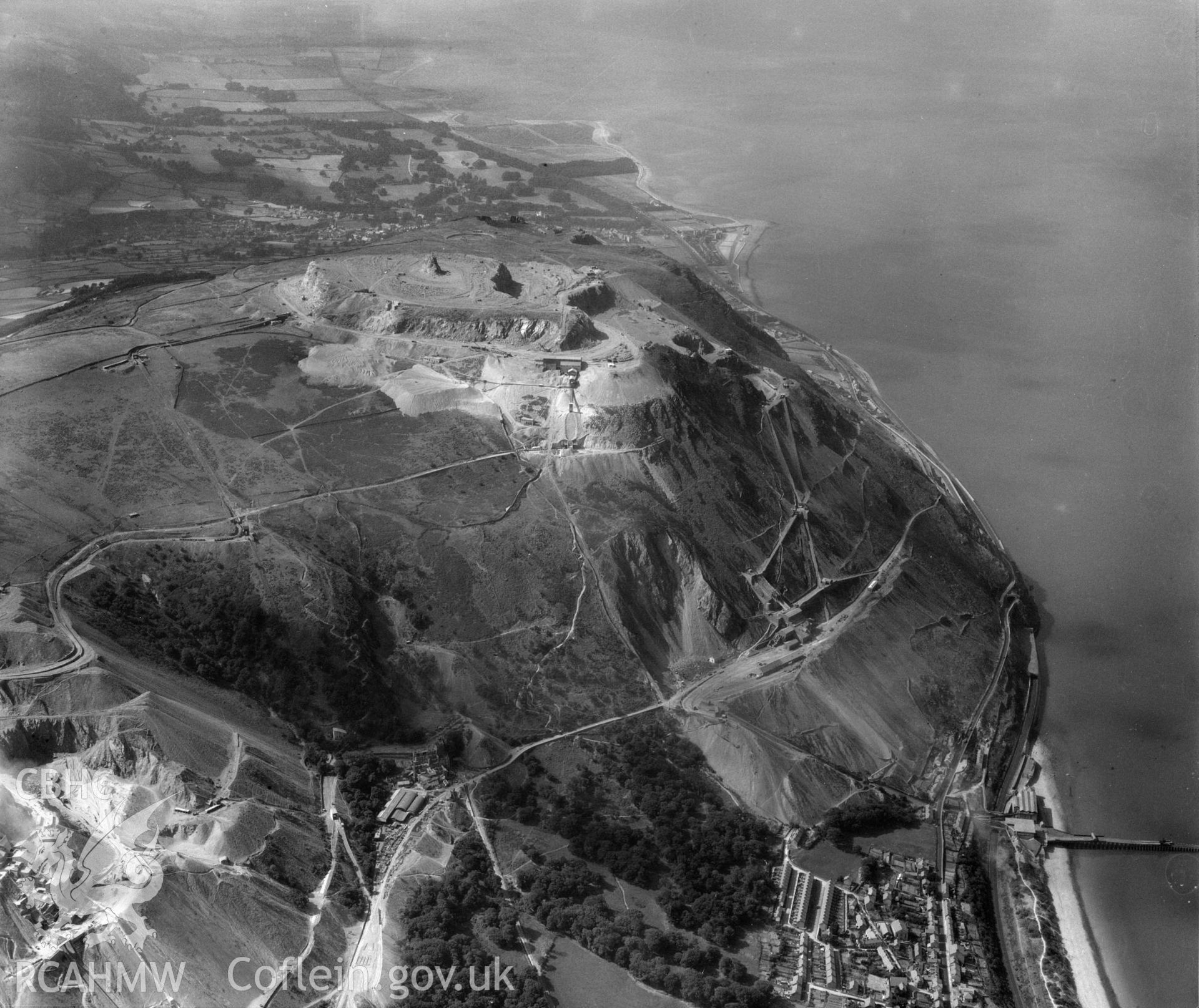 View of Penmaenmawr quarry