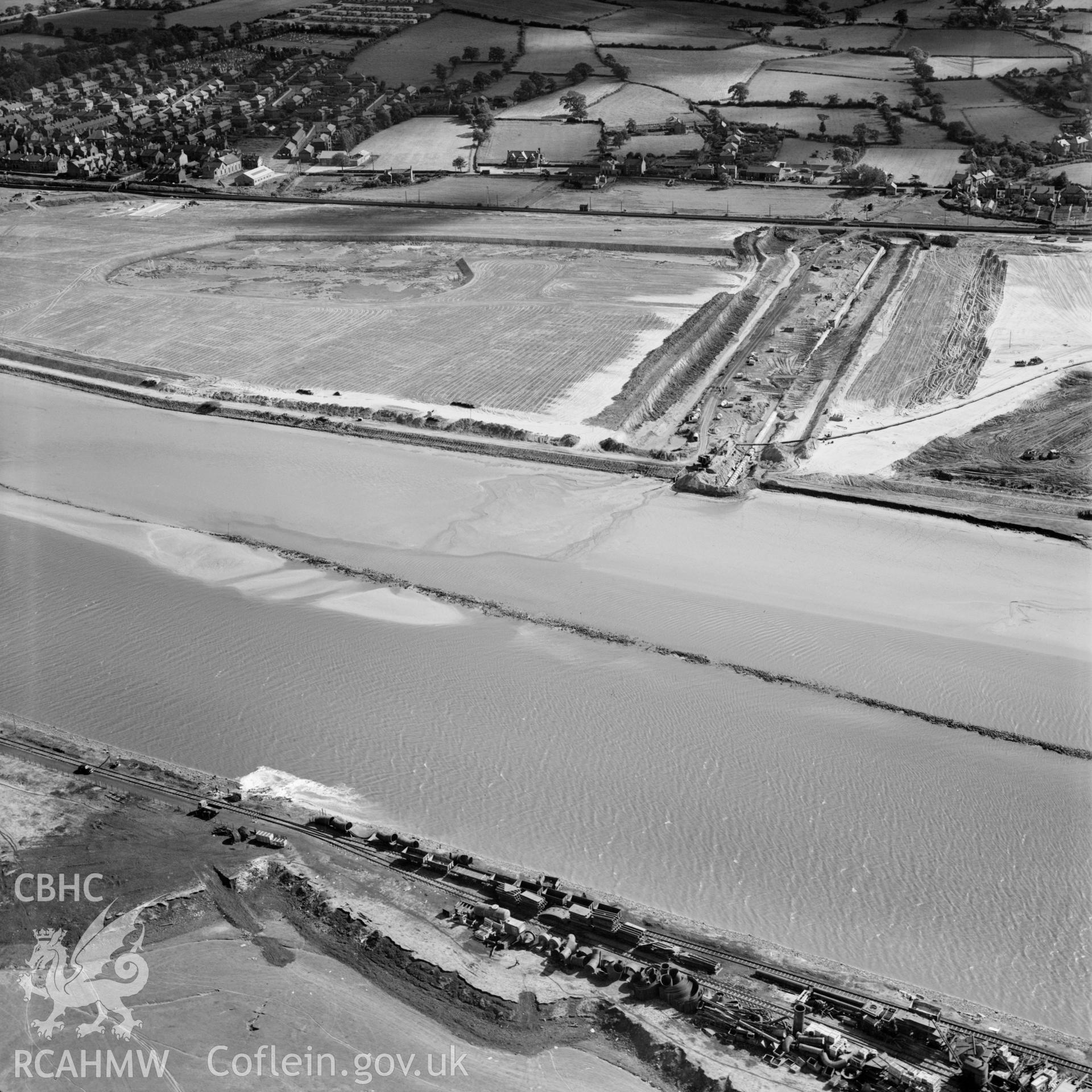 View of dredging work for Shotton Steelworks commissioned by the Westminster Dredging Co. Ltd