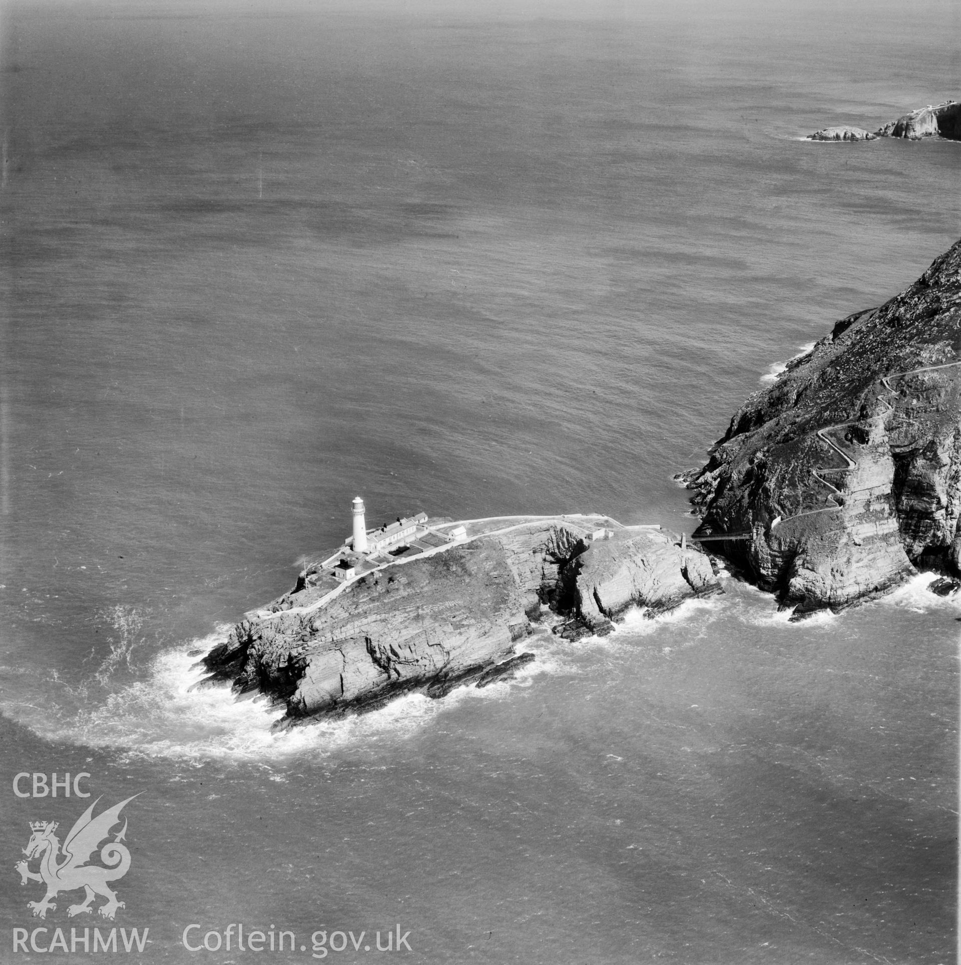 View of South Stack Island and lighthouse, Holyhead
