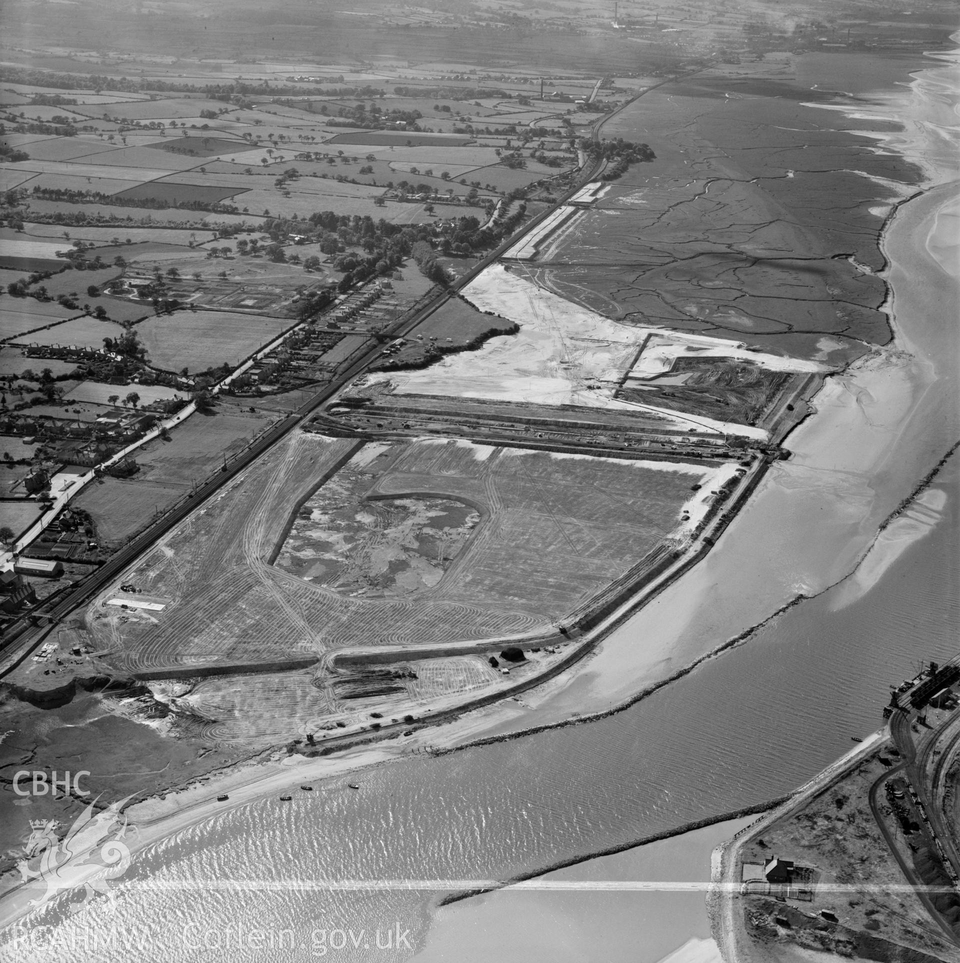 View of dredging work for Shotton Steelworks commissioned by the Westminster Dredging Co. Ltd