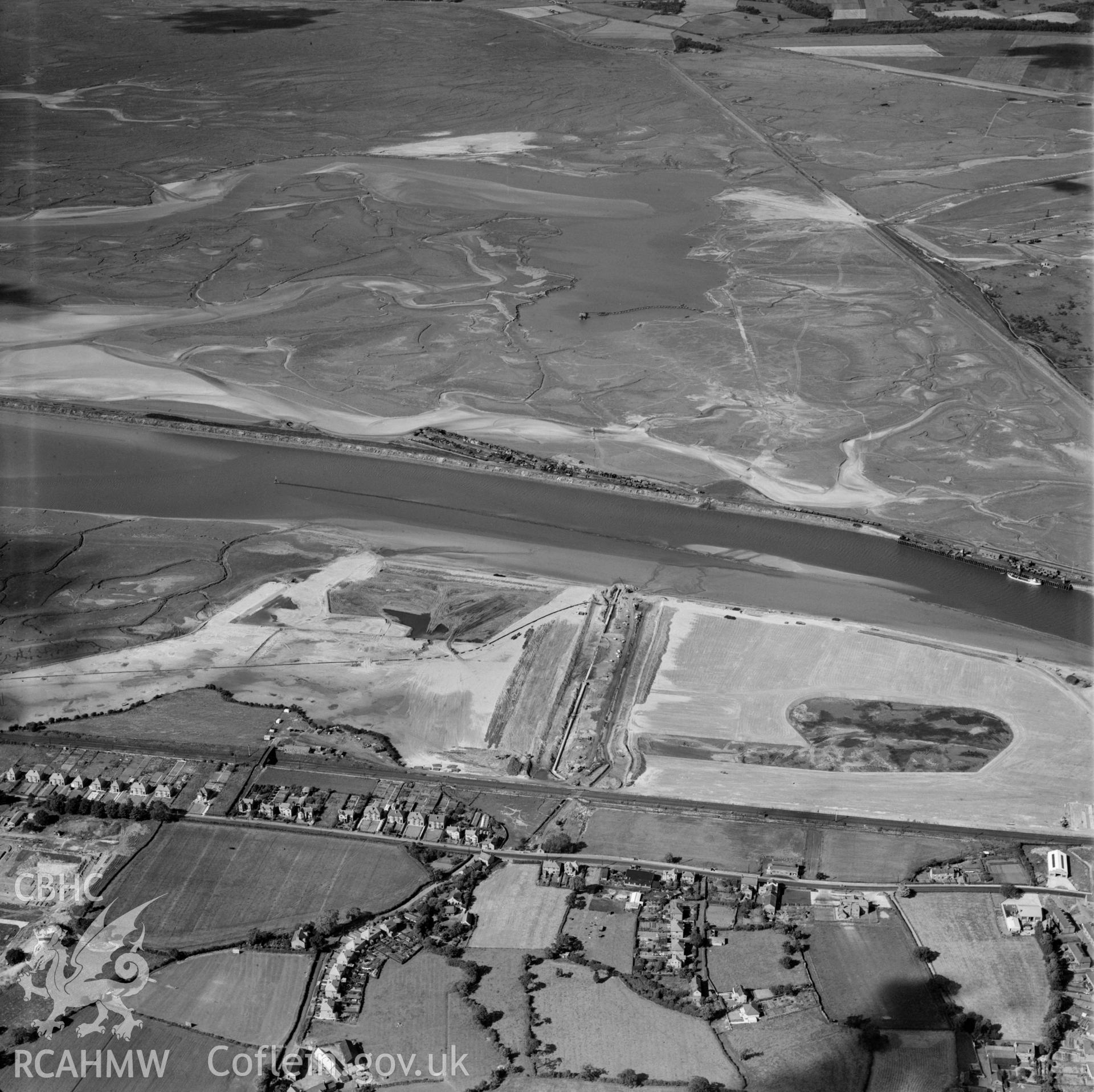 View of dredging work for Shotton Steelworks commissioned by the Westminster Dredging Co. Ltd