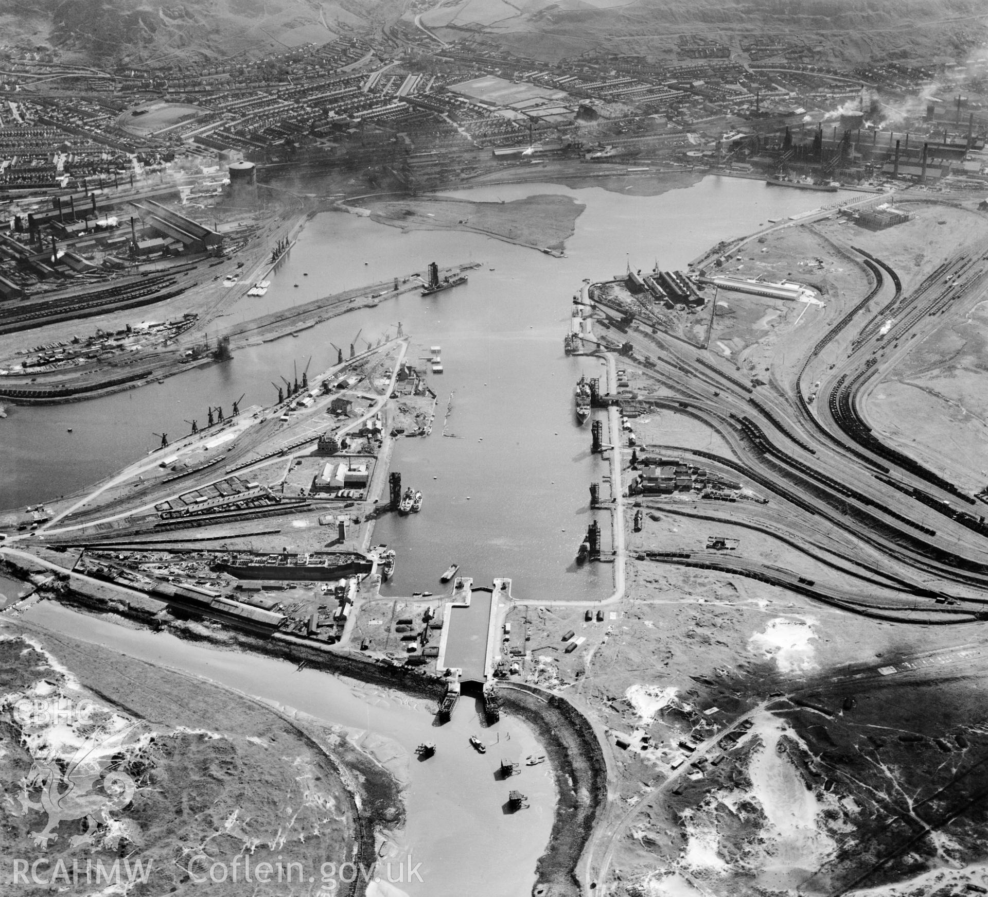 General view of Port Talbot docks