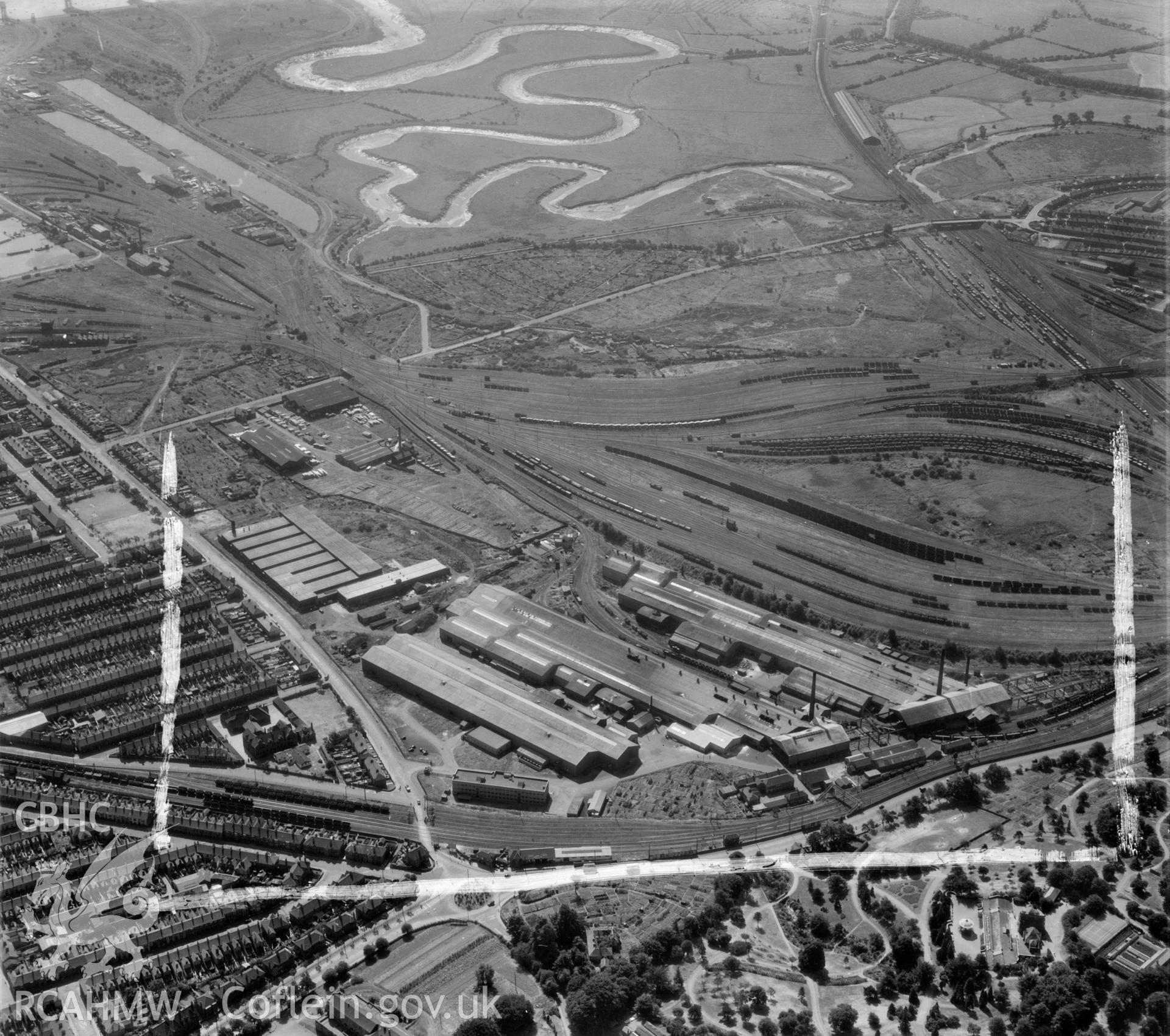 View of Newport showing Whitehead steelworks