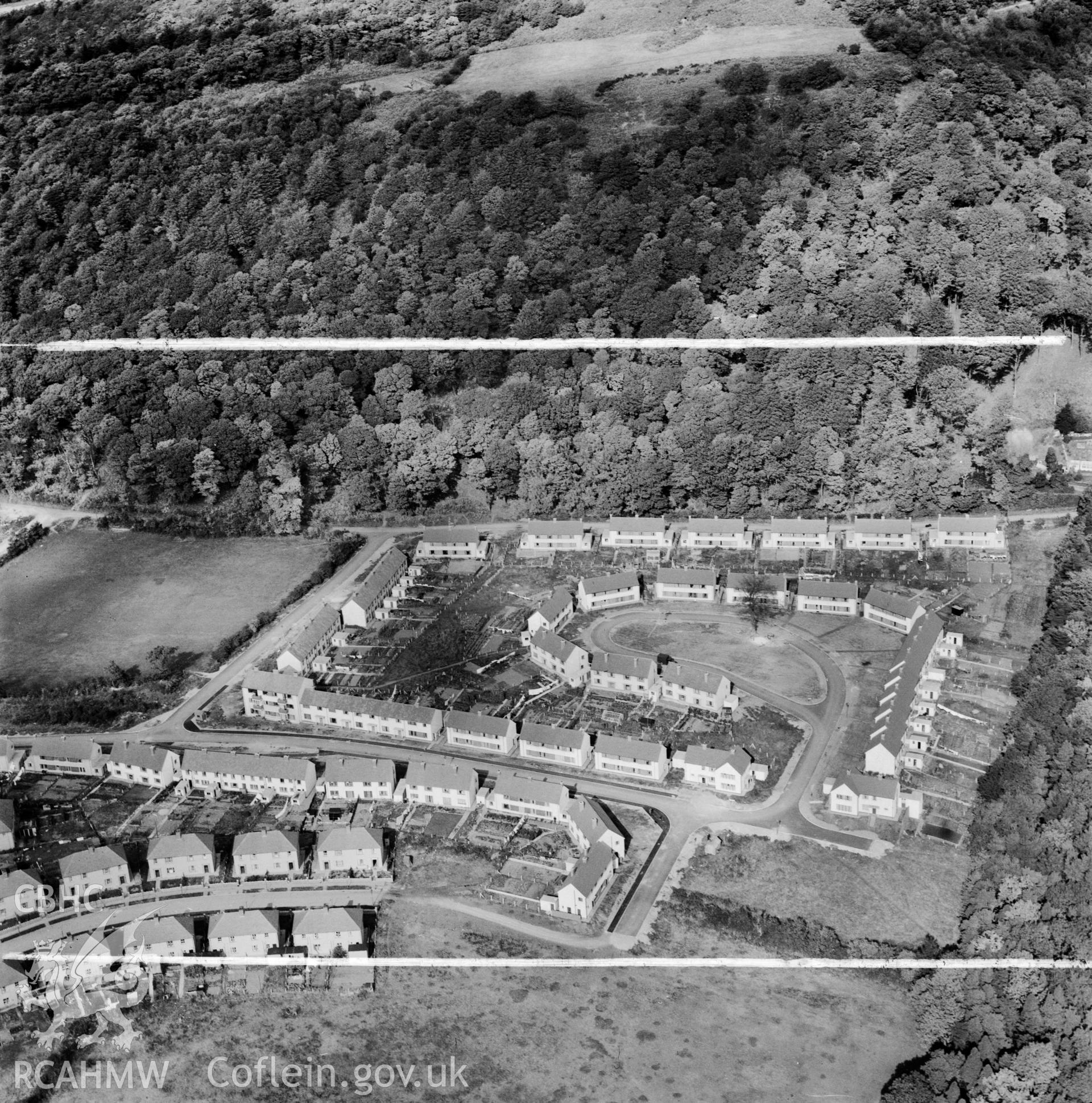 View of new-built housing estate at Baglan
