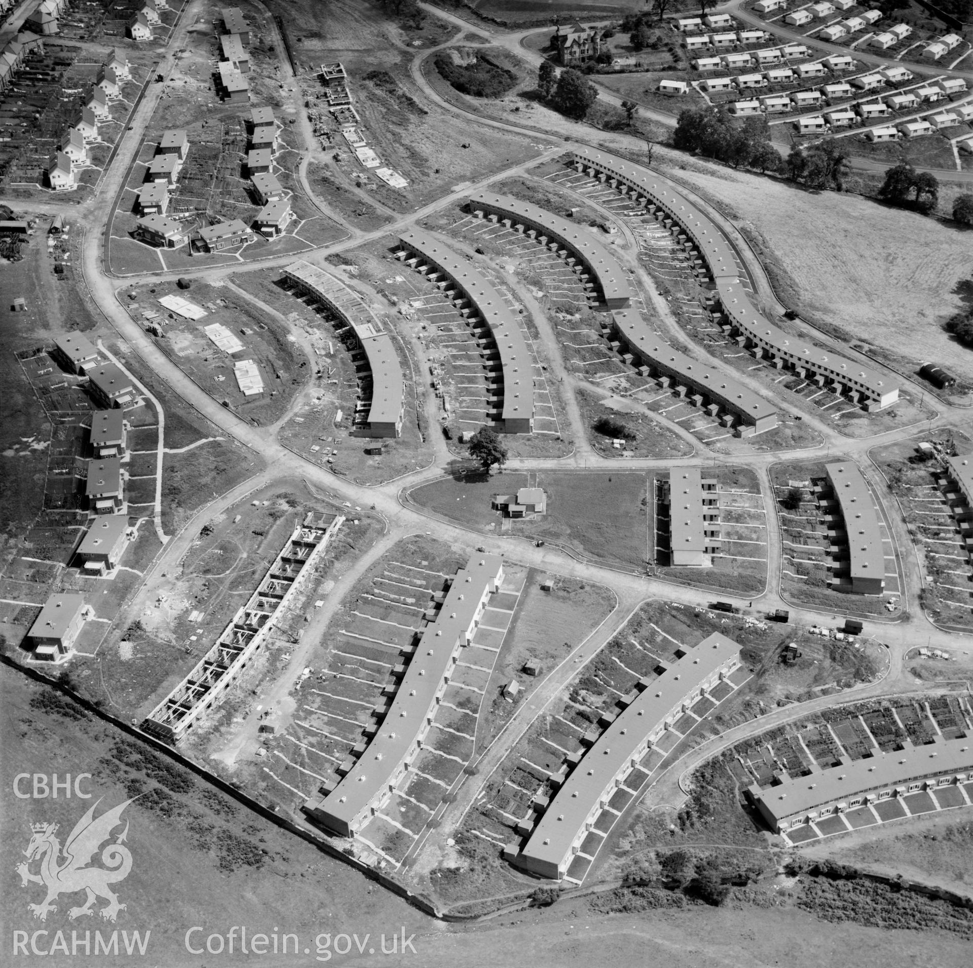 View of Gaer housing estate showing newly built houses in 1950
