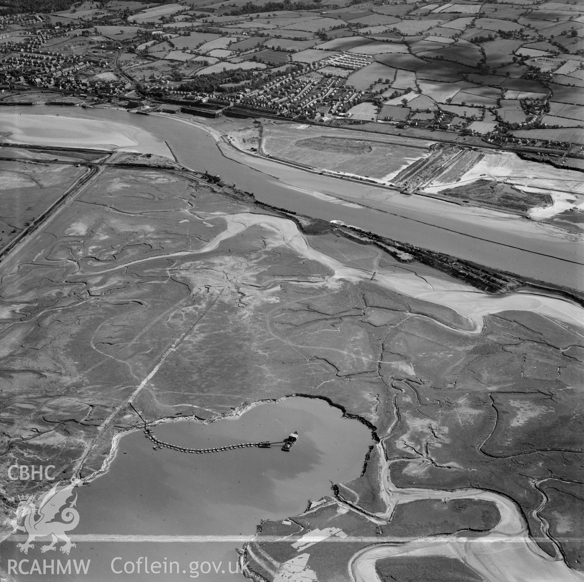 View of dredging work for Shotton Steelworks commissioned by the Westminster Dredging Co. Ltd