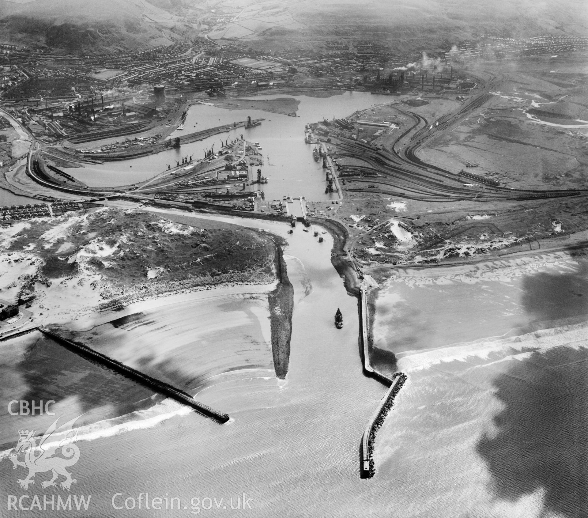 General view of Port Talbot docks