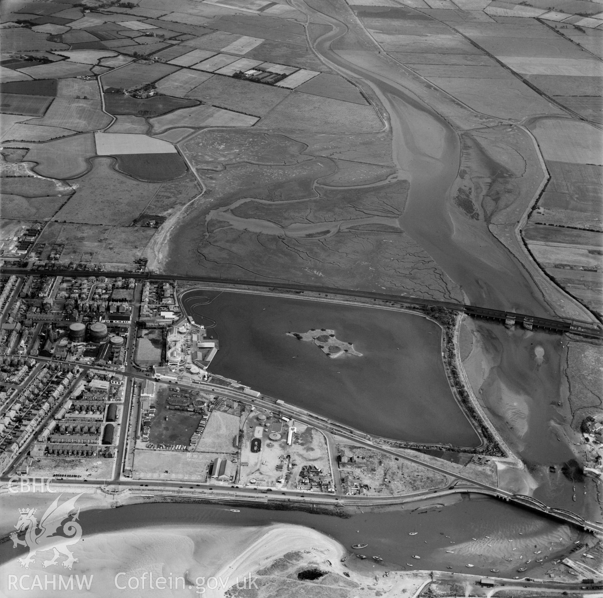 View of amusement park at Marine Lake, Rhyl (commissioned by Rhyl Amusements Ltd.)