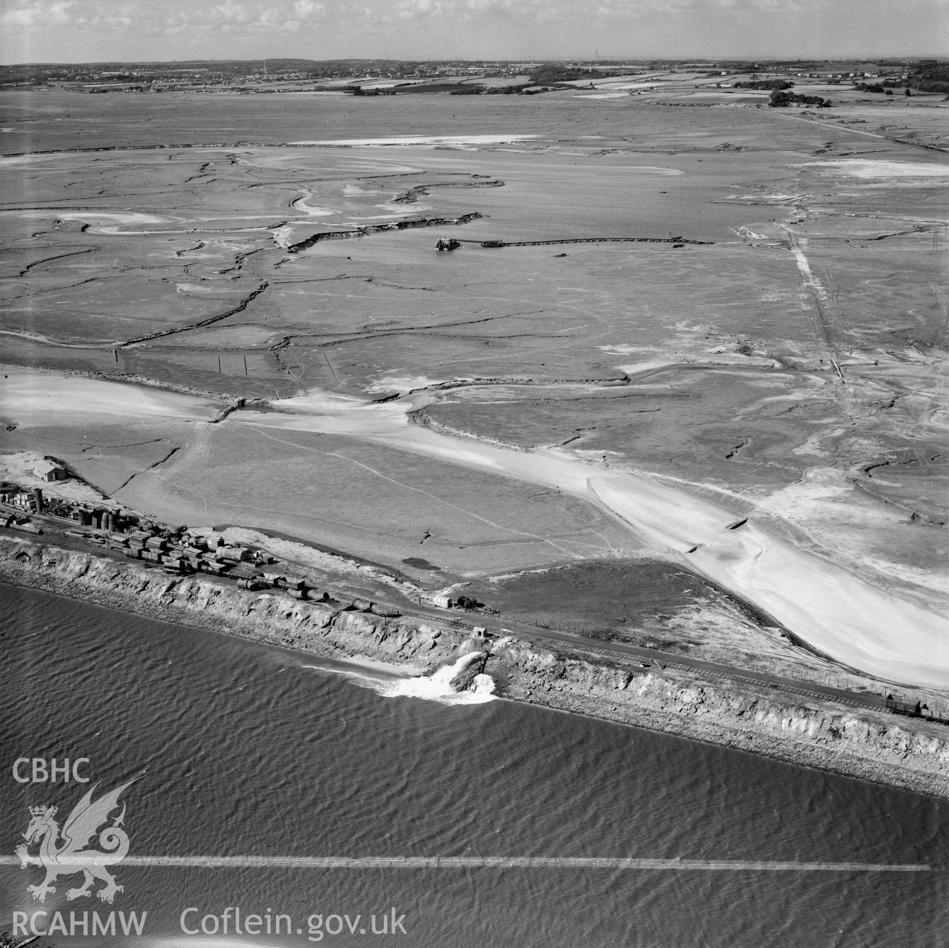View of dredging work for Shotton Steelworks commissioned by the Westminster Dredging Co. Ltd