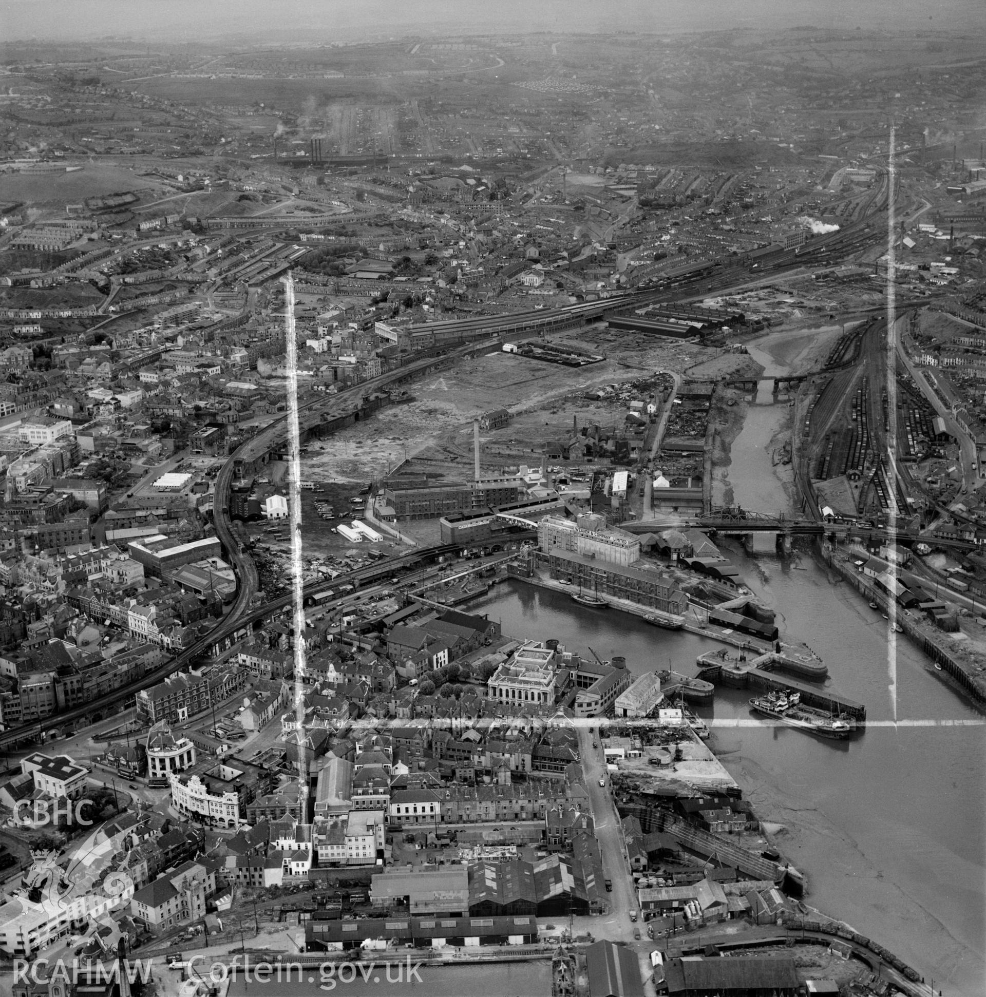 View of Swansea showing Weaver & Co., Ltd. Mill