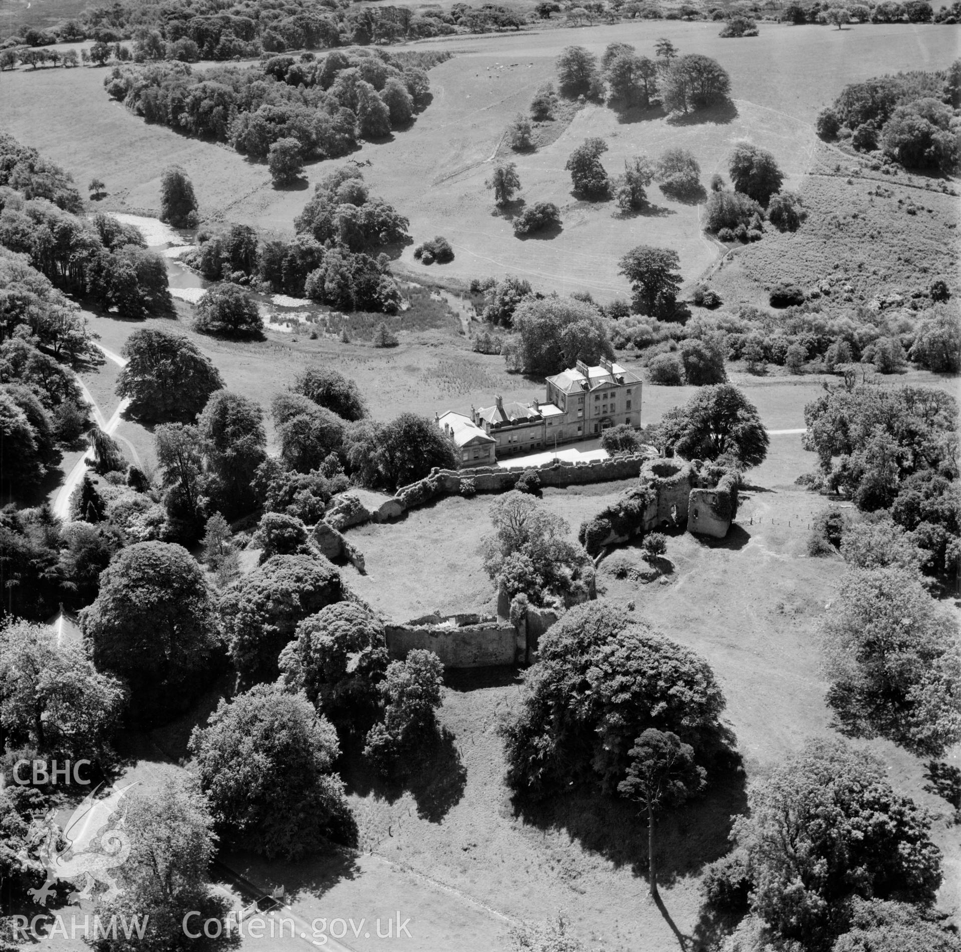 View of Penrice castle also showing mansion