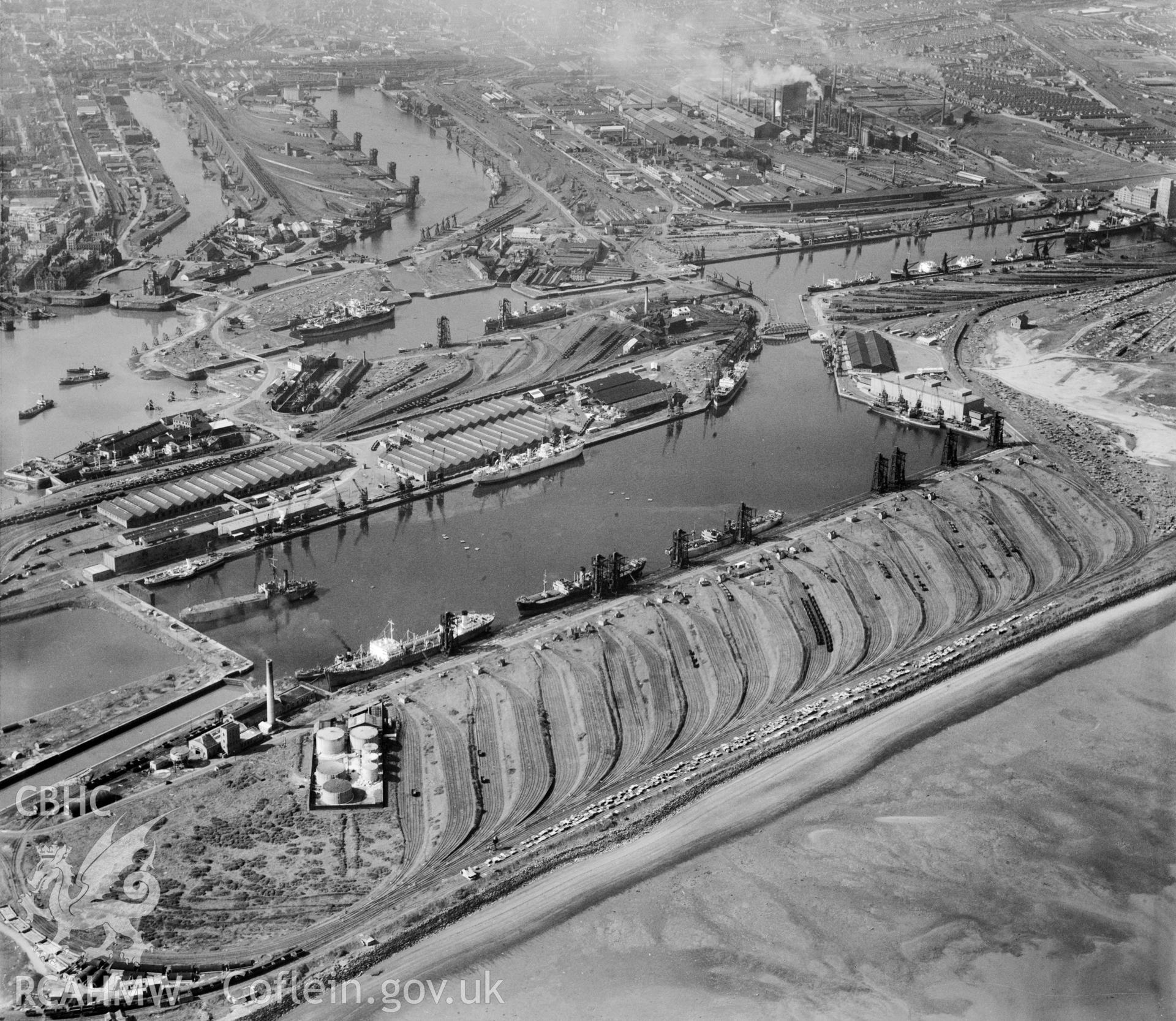 View of Queen Alexandra Dock, Cardiff