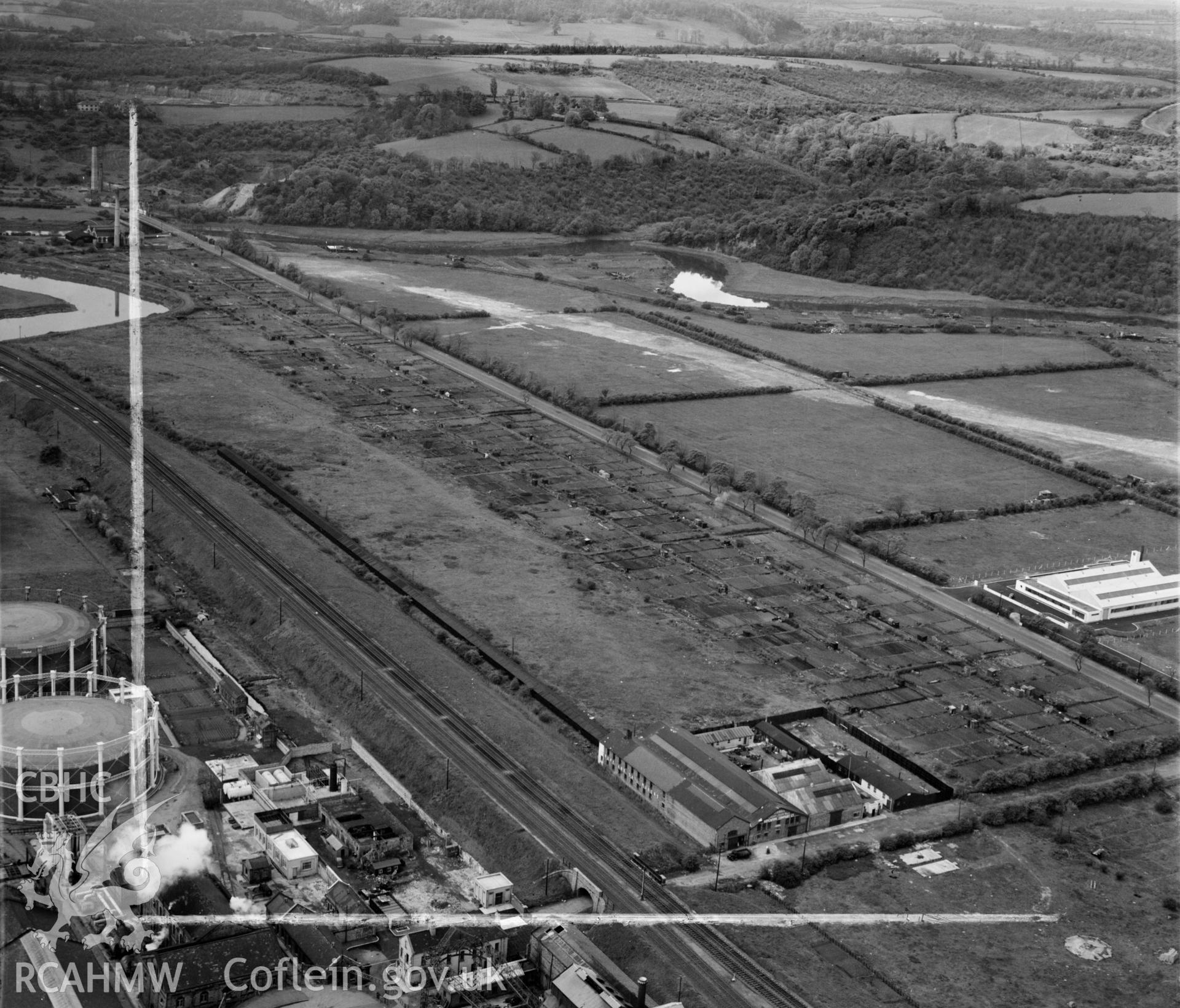View of Dixon's Ropeworks, Penarth, also showing Ferry Road Gasworks