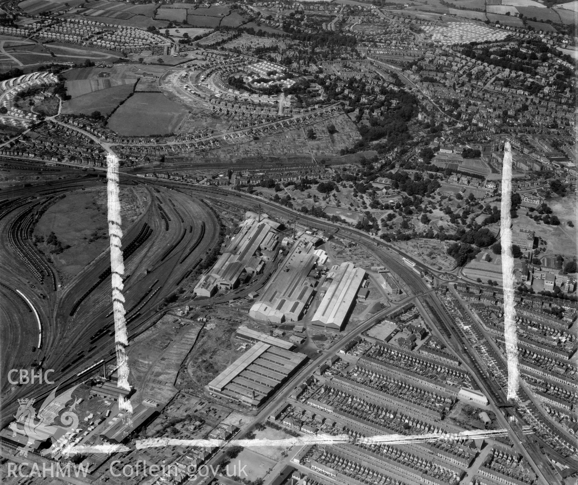 View of Newport showing Whitehead steelworks