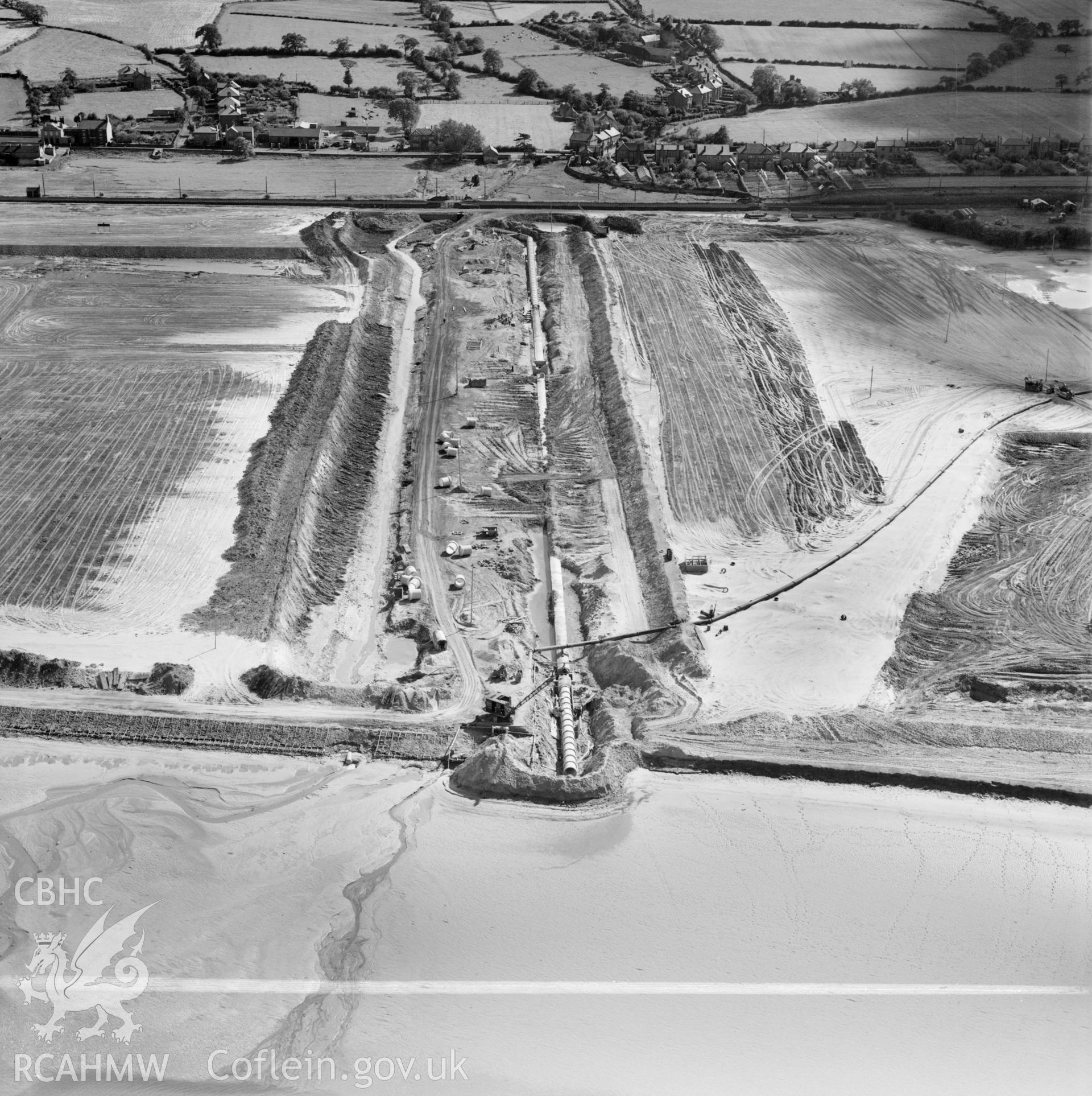 View of dredging work for Shotton Steelworks commissioned by the Westminster Dredging Co. Ltd