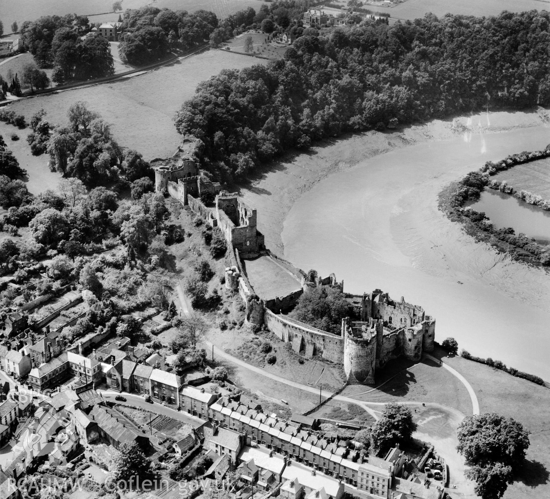 View of Chepstow showing castle