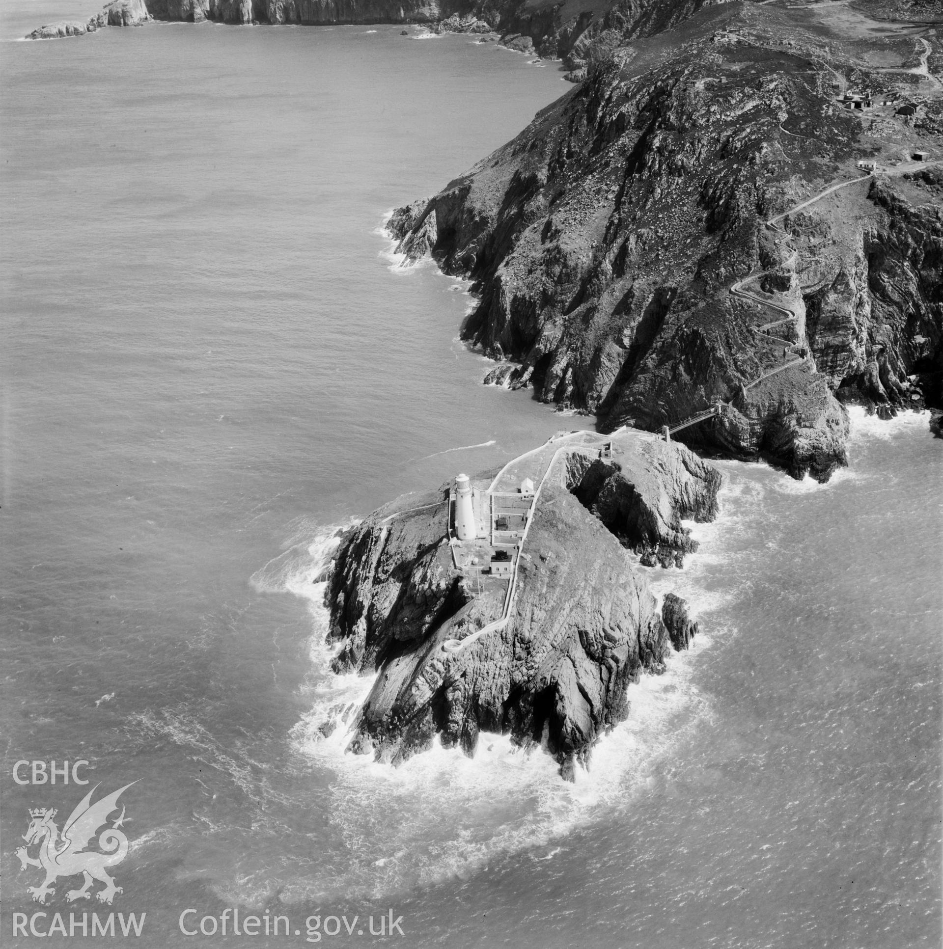 View of South Stack Island and lighthouse, Holyhead