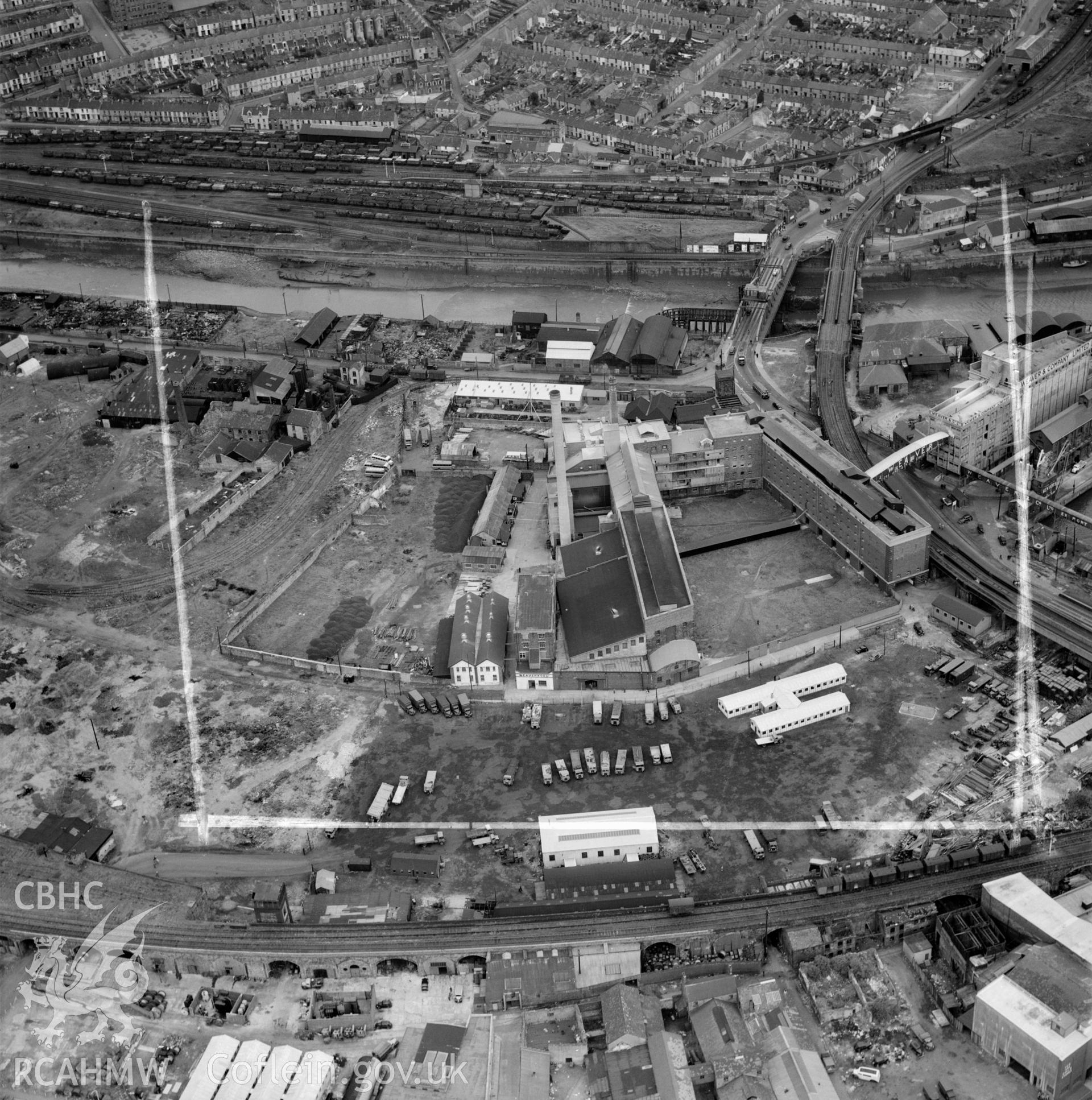 View of Swansea showing Weaver & Co., Ltd. Mill
