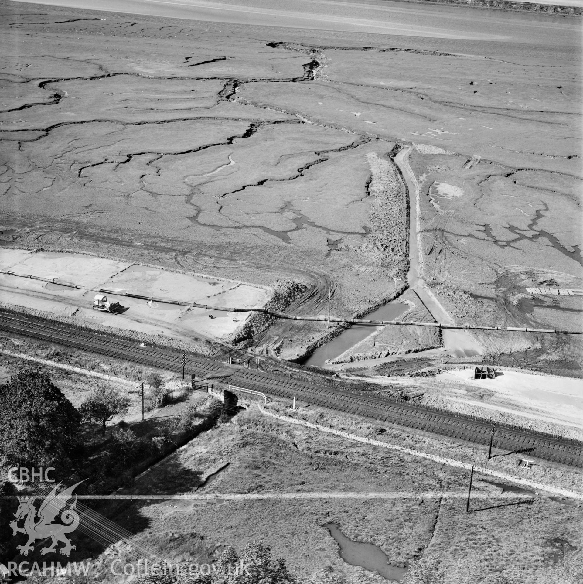 View of dredging work for Shotton Steelworks commissioned by the Westminster Dredging Co. Ltd