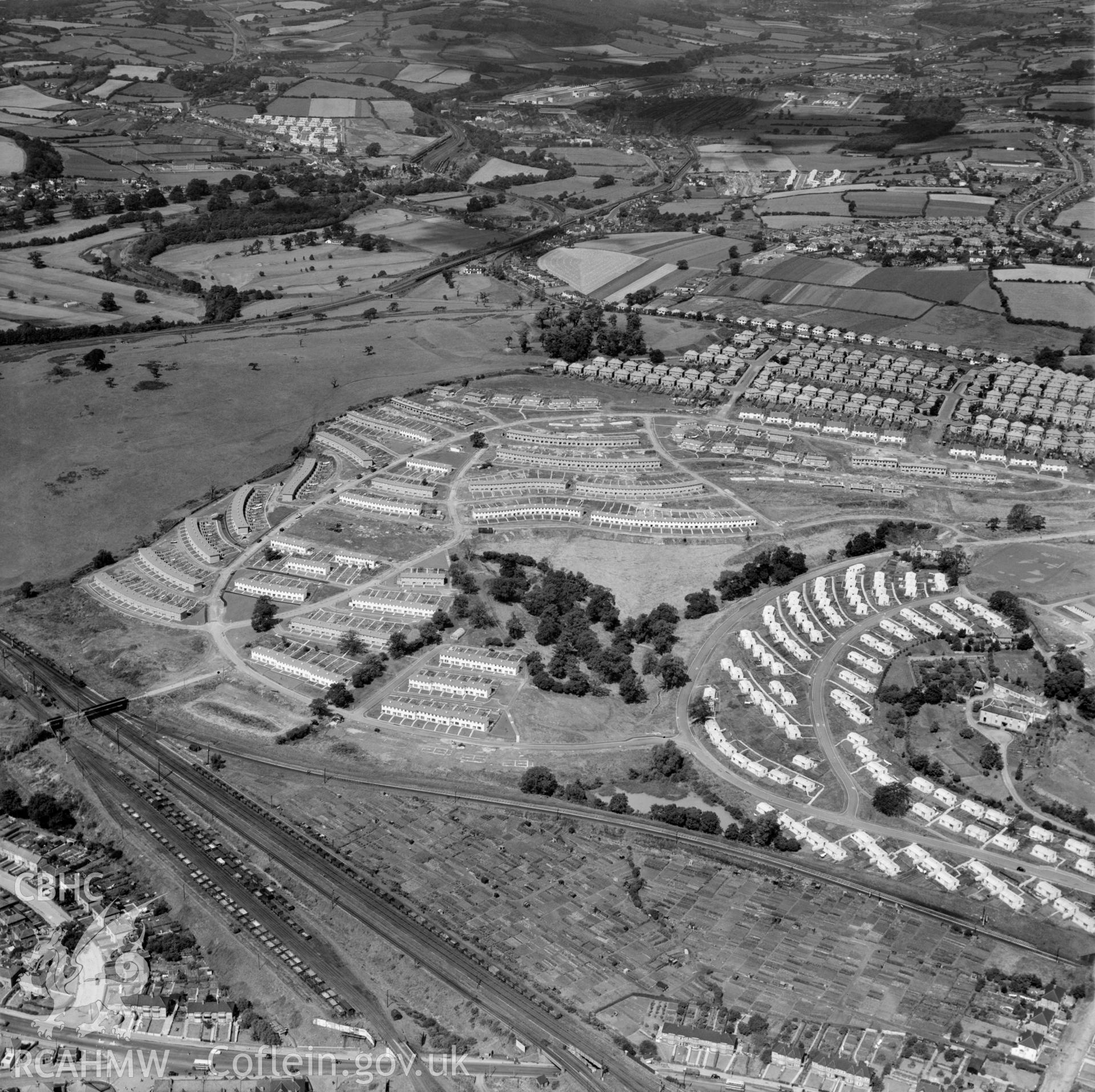 View of Gaer housing estate showing newly built houses in 1950