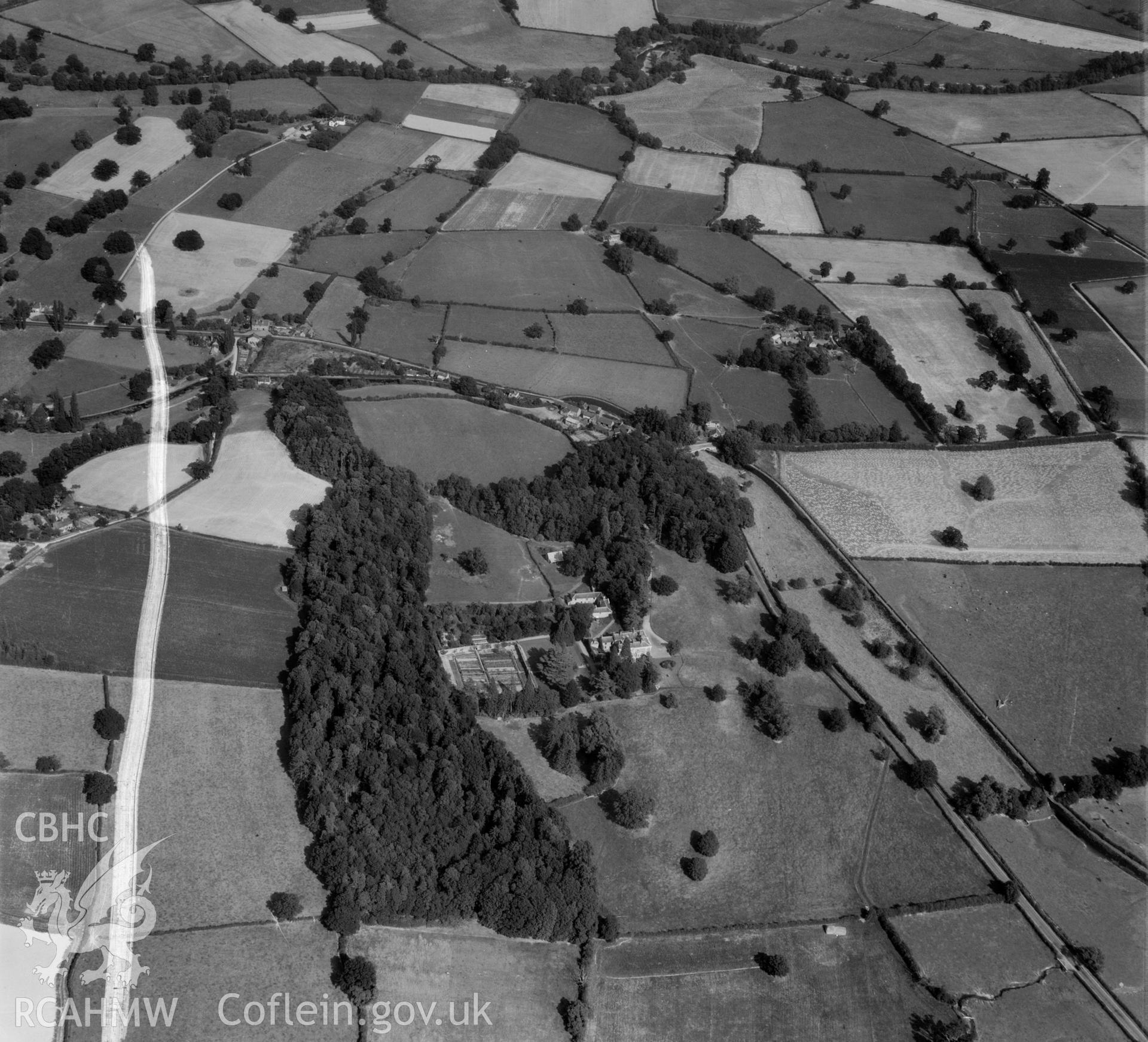 Distant view of Garthmyl (photograph commissioned by Capt. H. Bromley-Way)