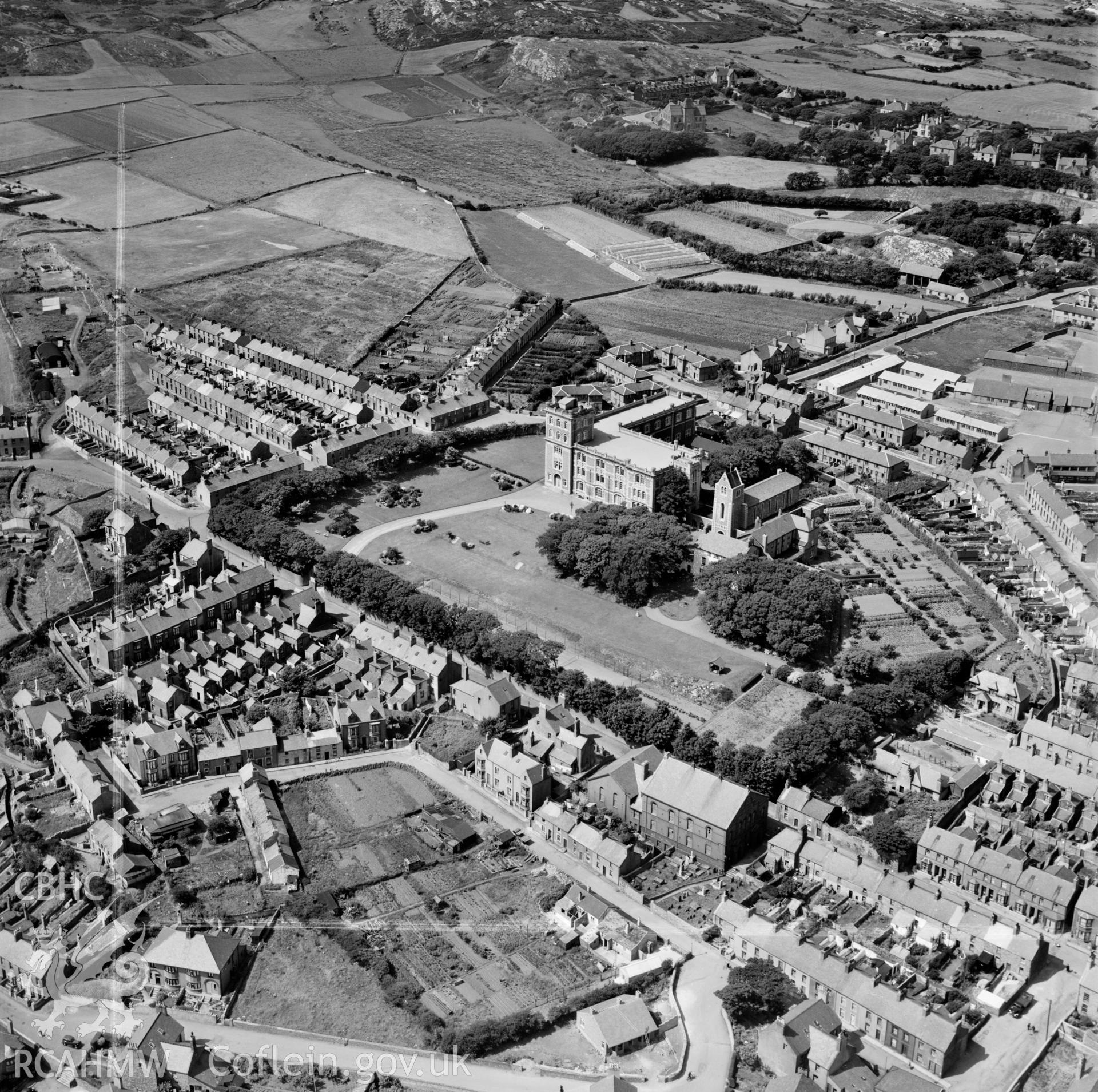 View of Holyhead showing Le Bon Sauveur convent