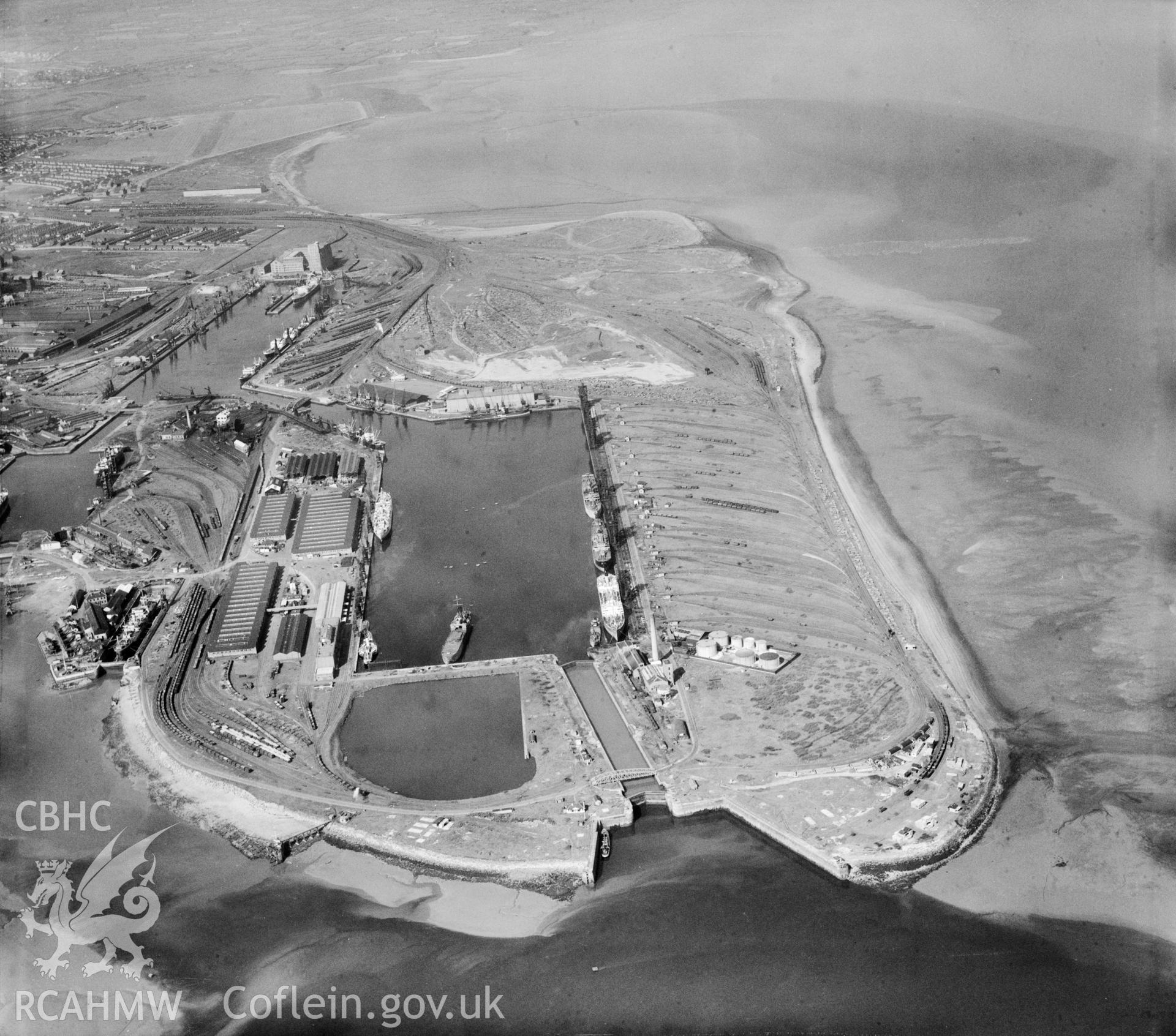 View of Queen Alexandra Dock, Cardiff