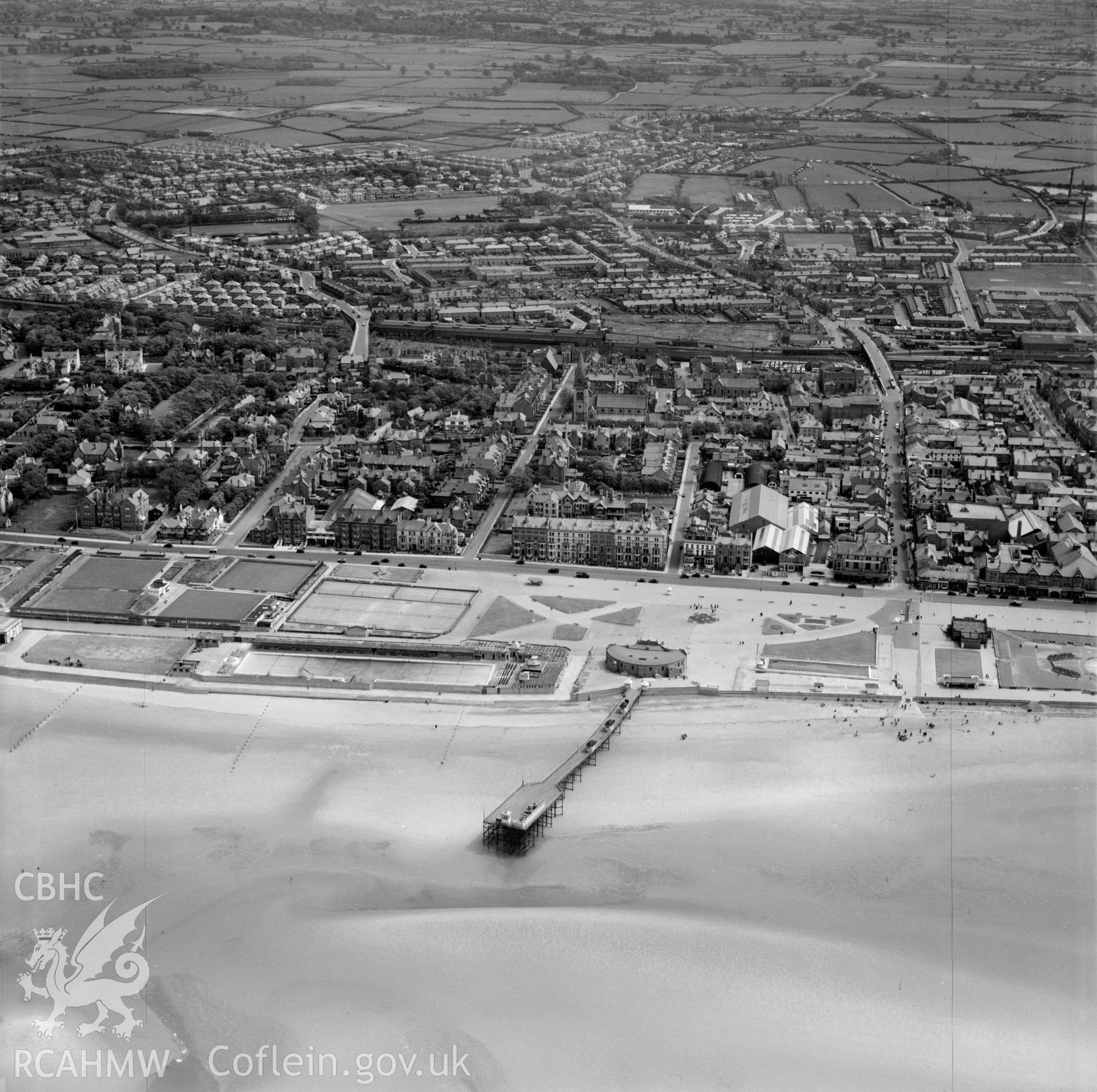 View of Rhyl showing pier