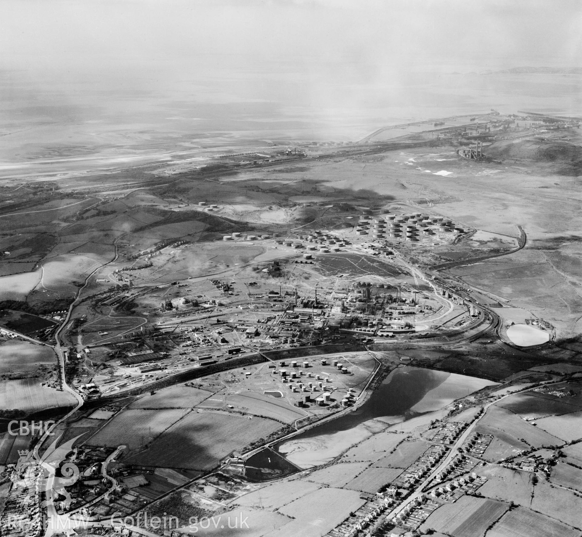 View of Llandarcy Anglo Iranian oil refinery