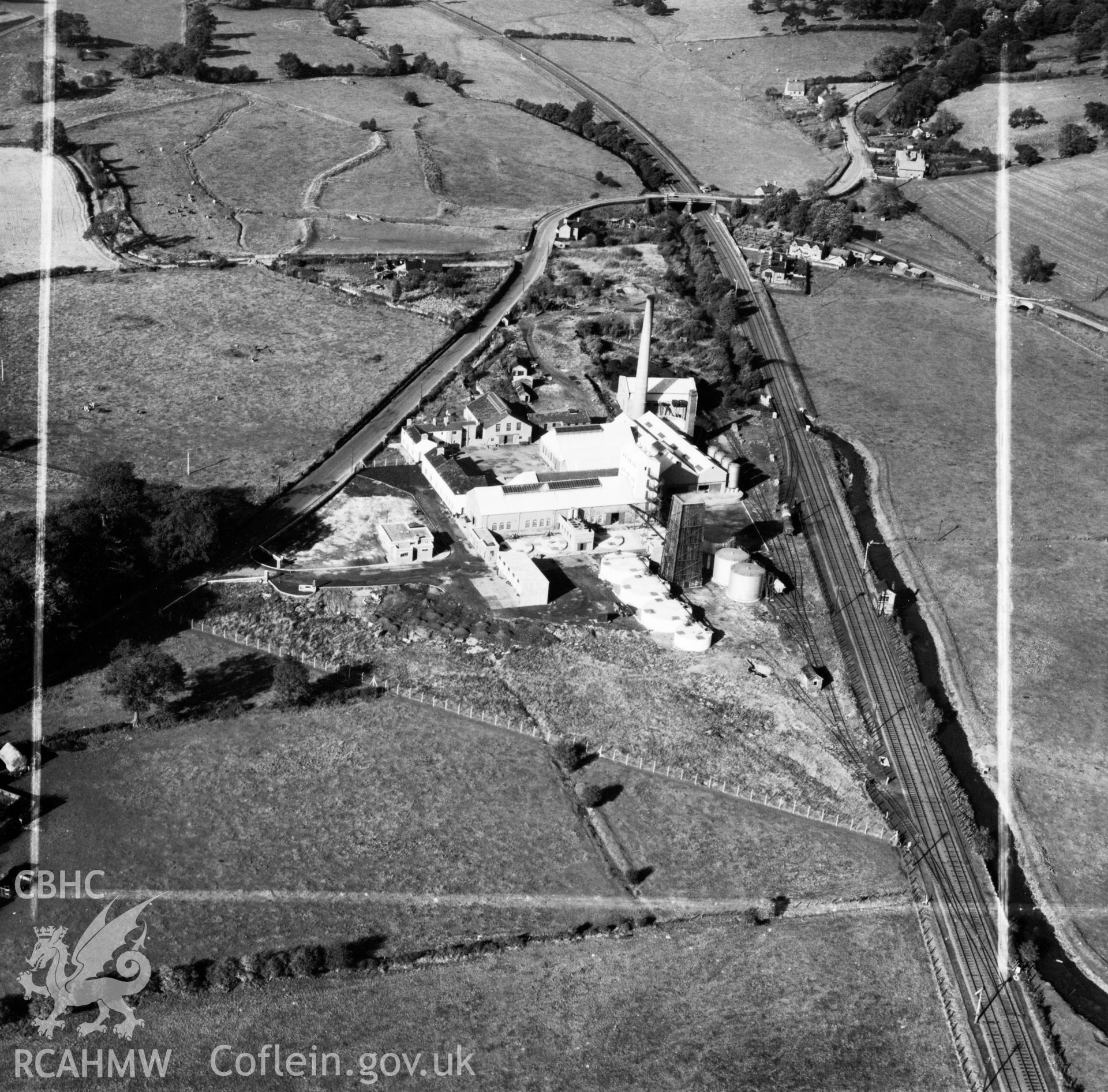 View of the Synthite Ltd. Works near Mold. Oblique aerial photograph, 5?" cut roll film.