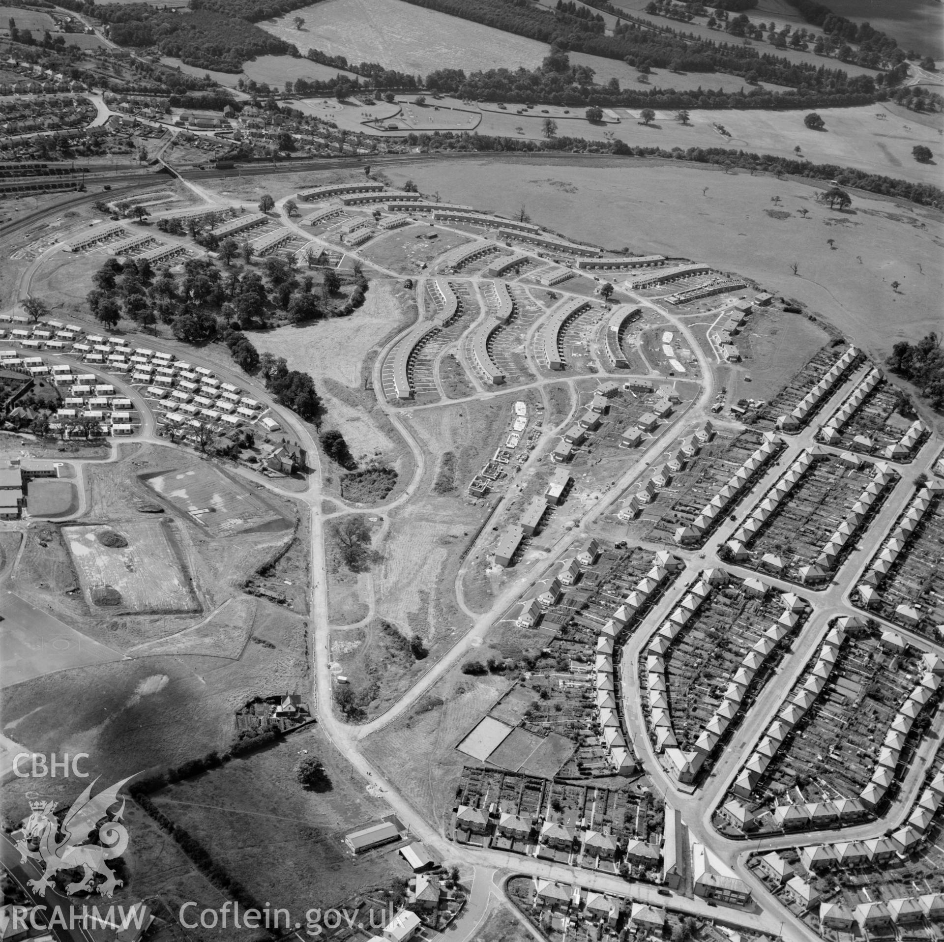 View of Gaer housing estate showing newly built houses in 1950