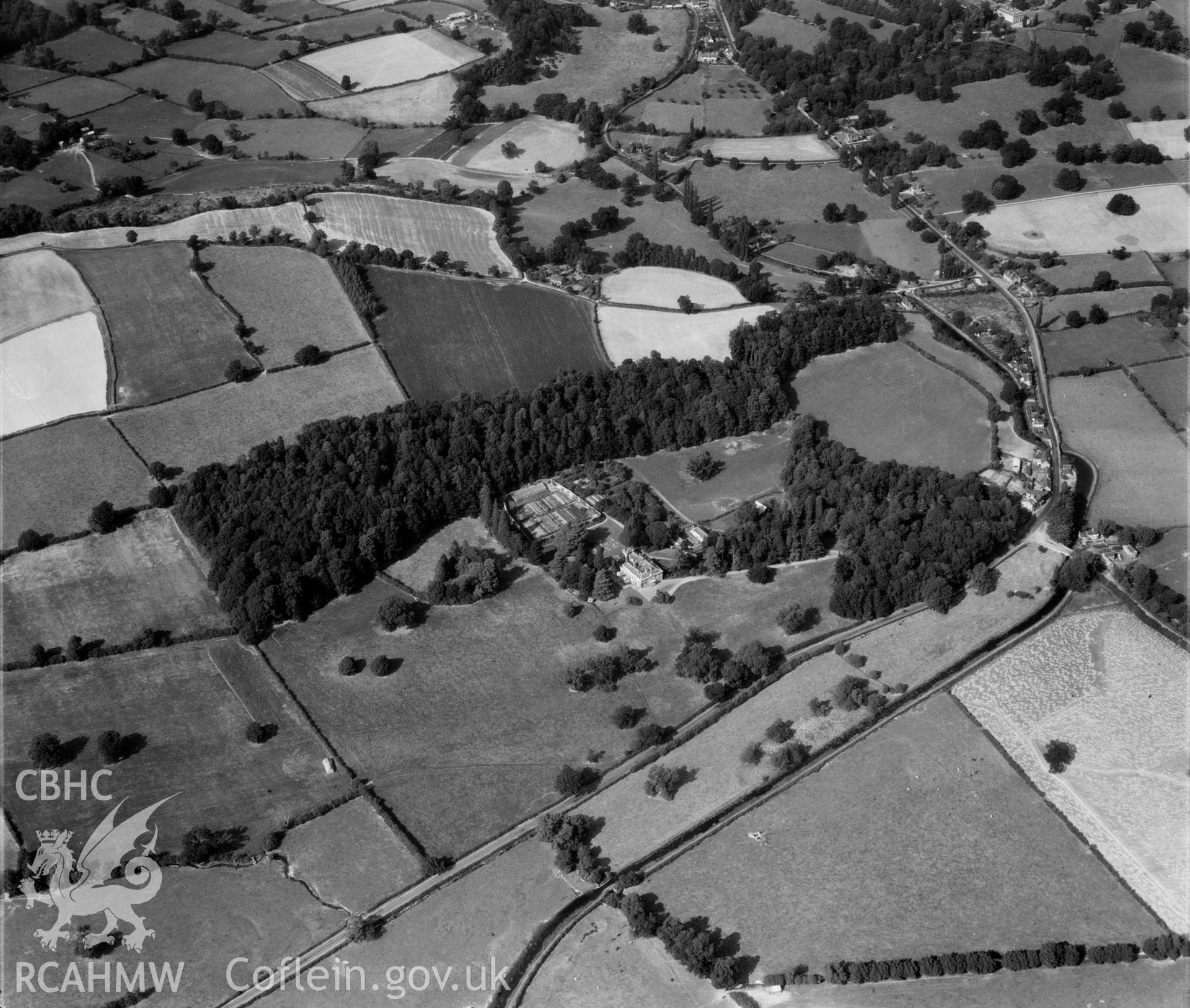Distant view of Garthmyl (photograph commissioned by Capt. H. Bromley-Way)