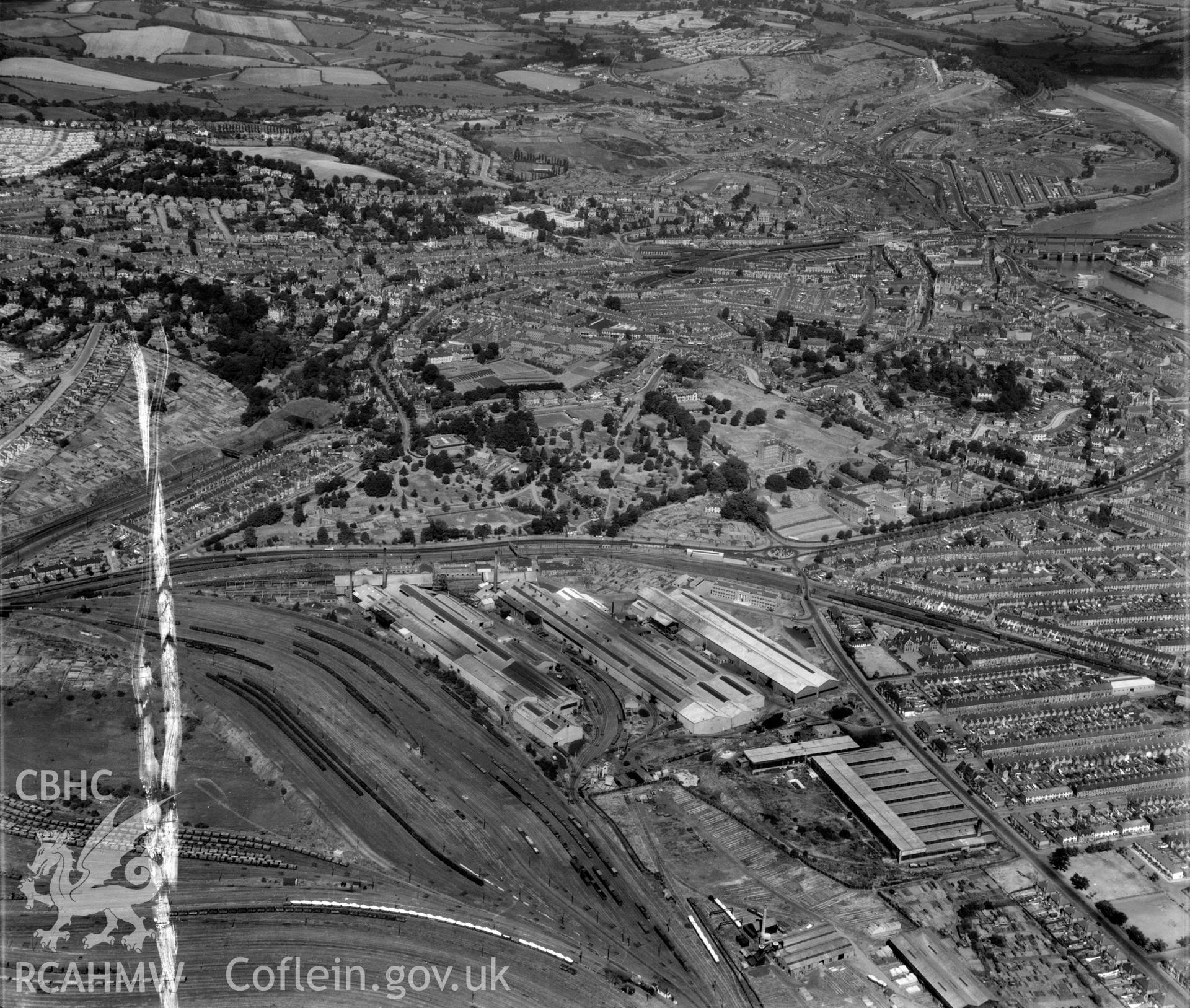 View of Newport showing Whitehead steelworks