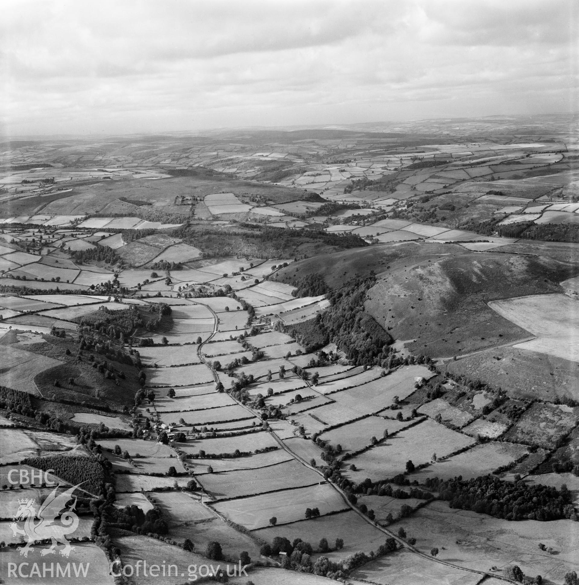 Distant view of Rodd & the Lugg Valley