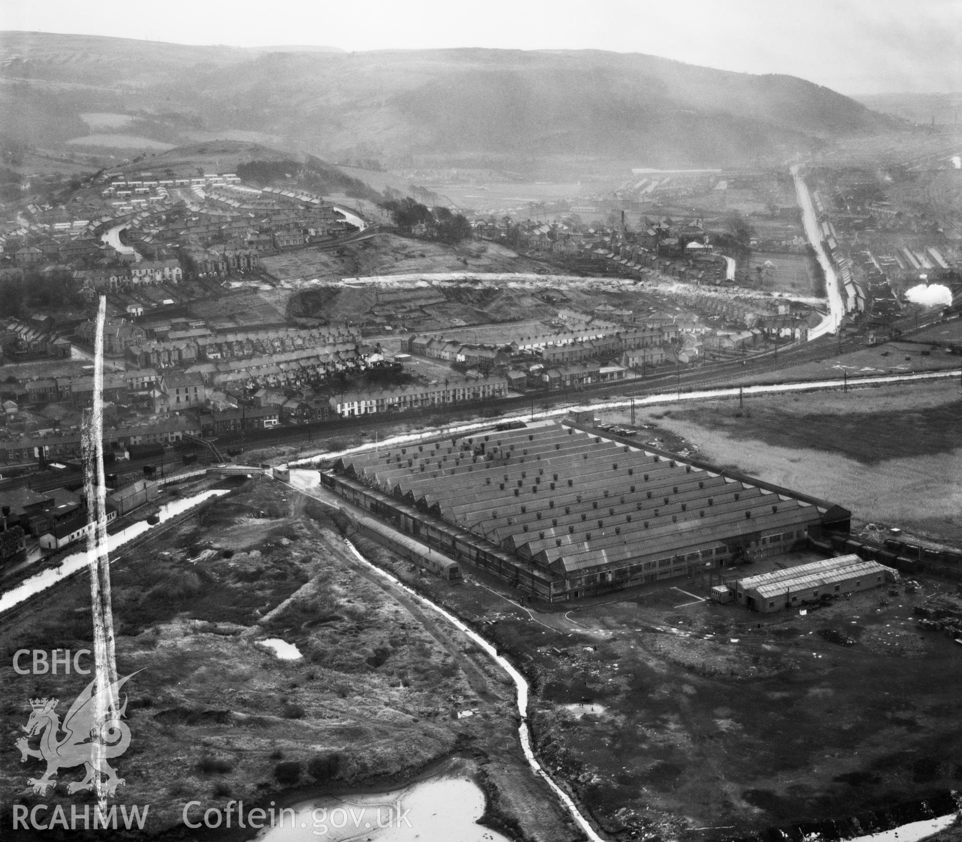 View of the Metal Box tinplate works, Neath