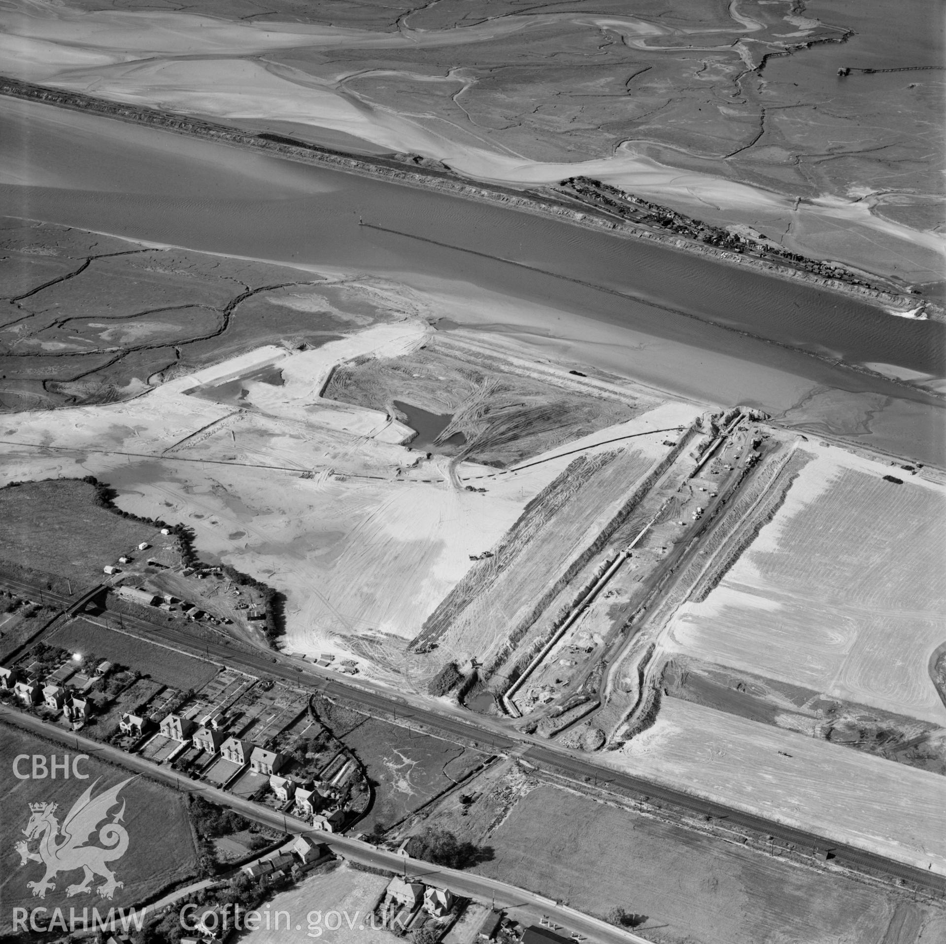 View of dredging work for Shotton Steelworks commissioned by the Westminster Dredging Co. Ltd