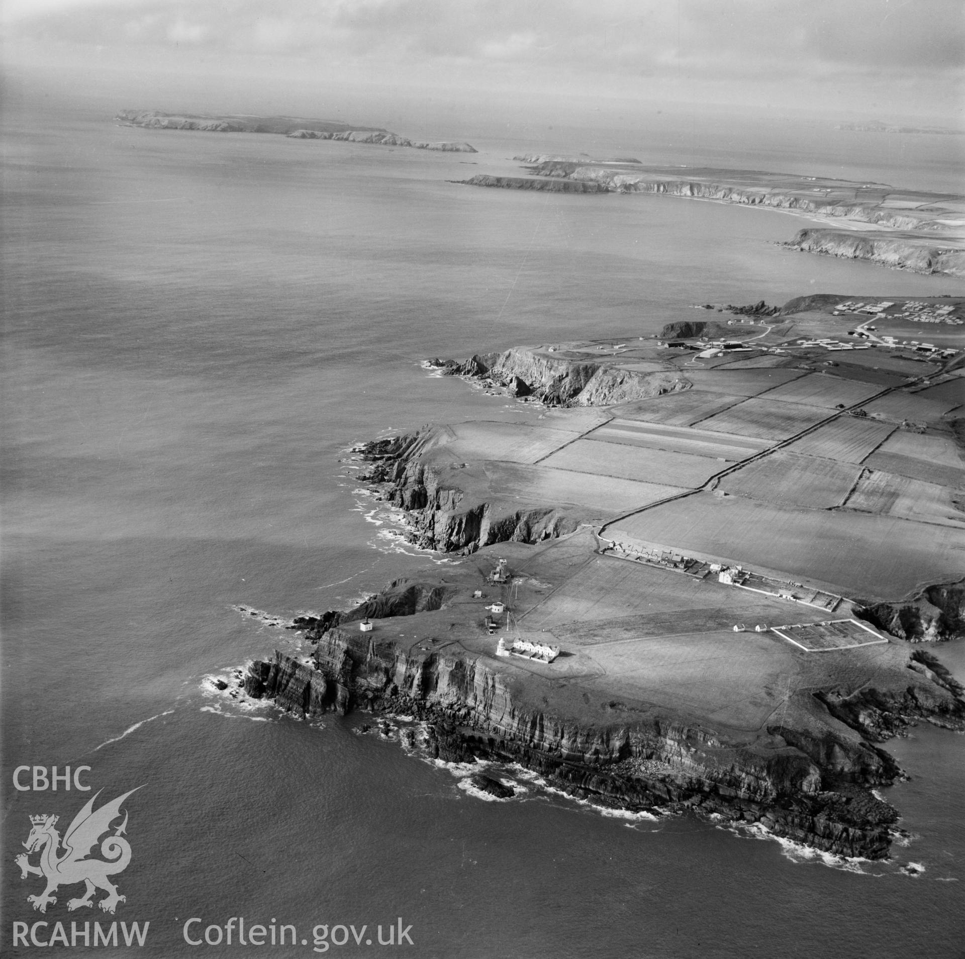 View of St Ann's Head showing lighthouse complex