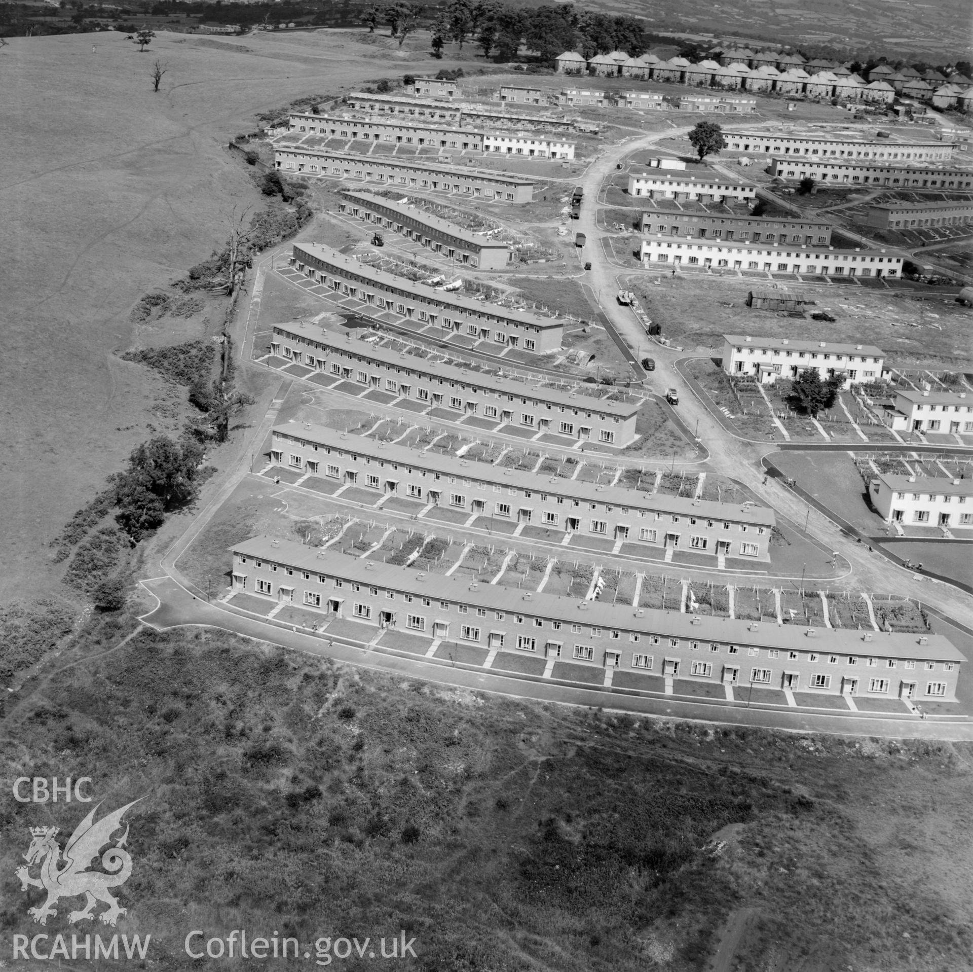 View of Gaer housing estate showing newly built houses in 1950