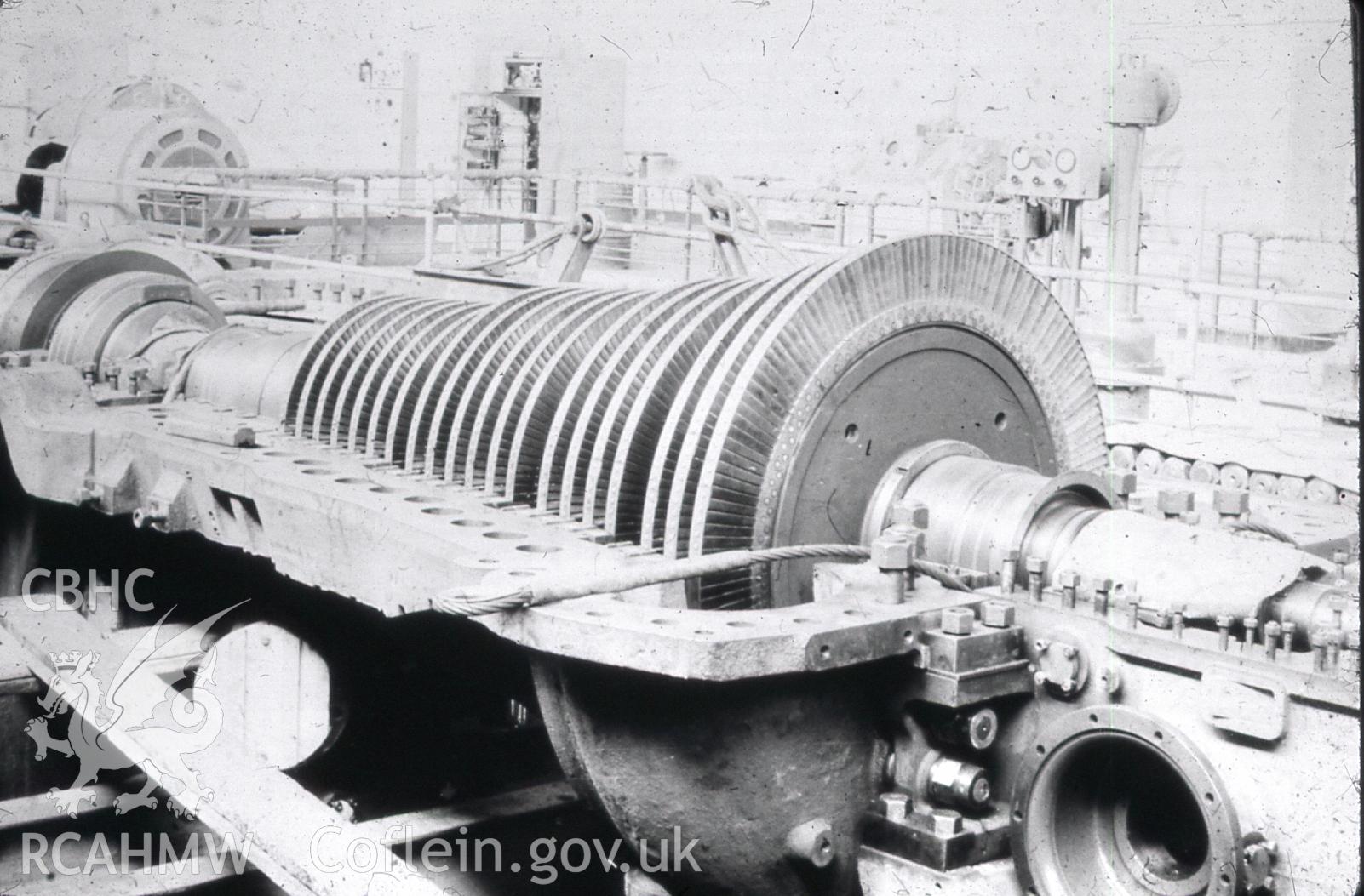 Digital photograph showing HP cylinder at Uskmouth power station in the 1950's