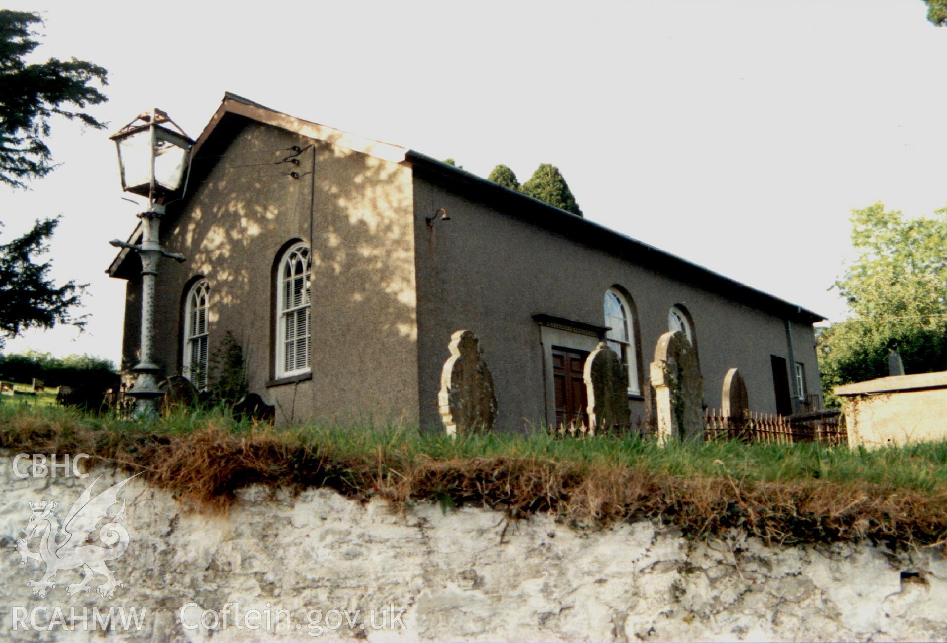 Digital photograph showing Pontfaen chapel, Brynbont, taken c1985.