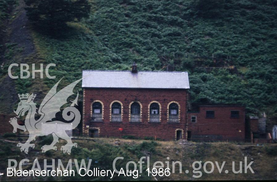 Digital photograph showing Blaenserchan colliery, taken August 1986