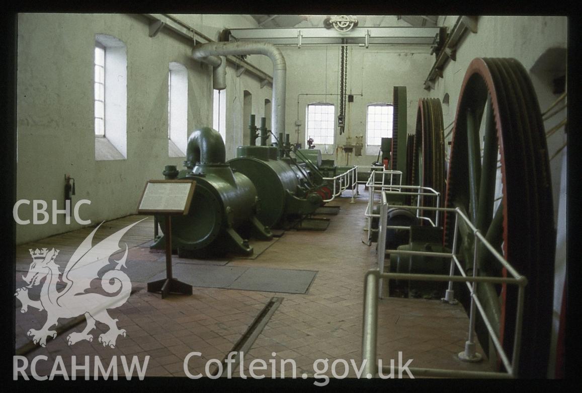 View of restored engine at Kidwelly Tinplate Works in 1990