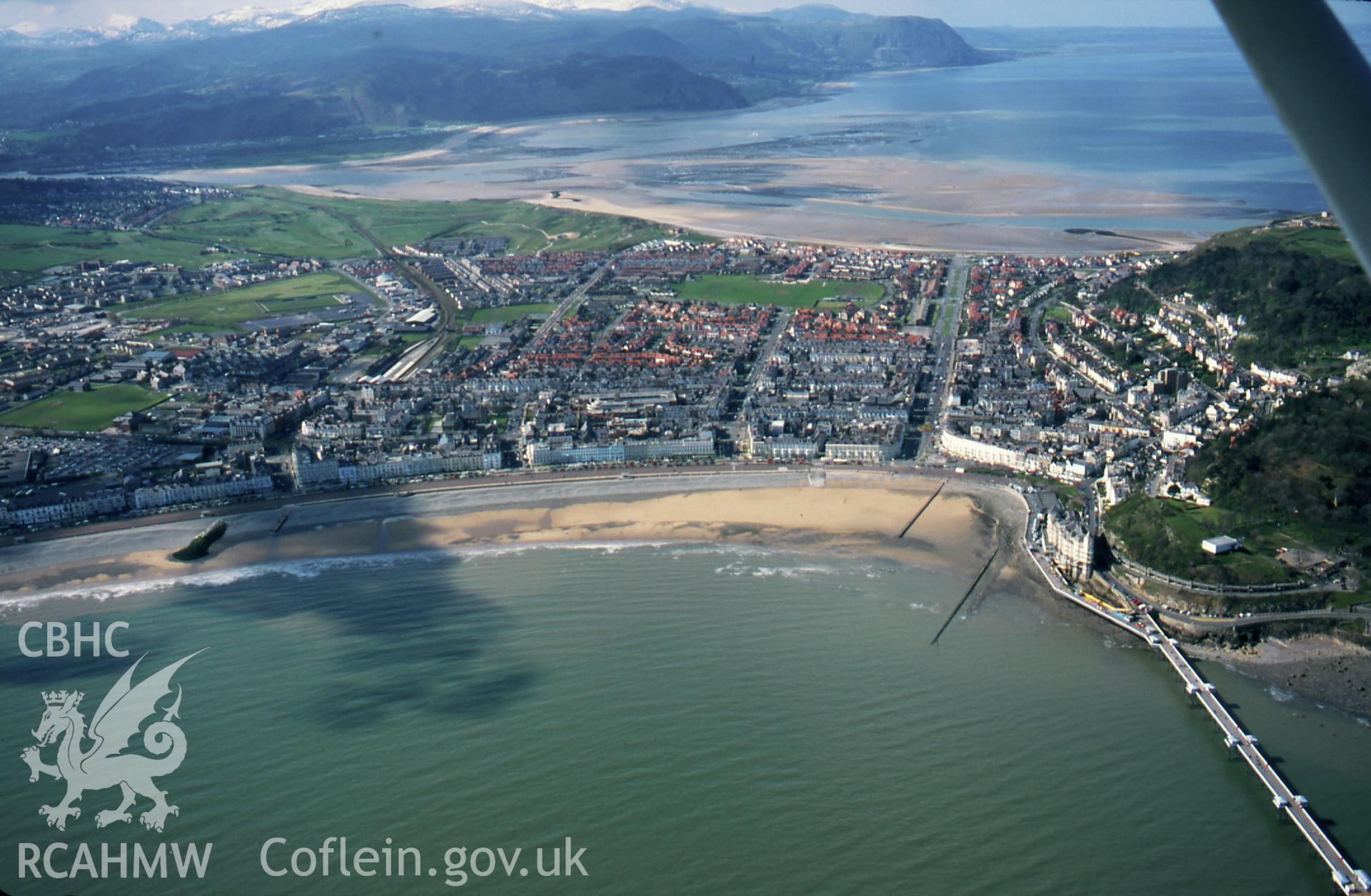 RCAHMW colour slide oblique aerial photograph of Llandudno, taken on 18/04/1998 by Toby Driver