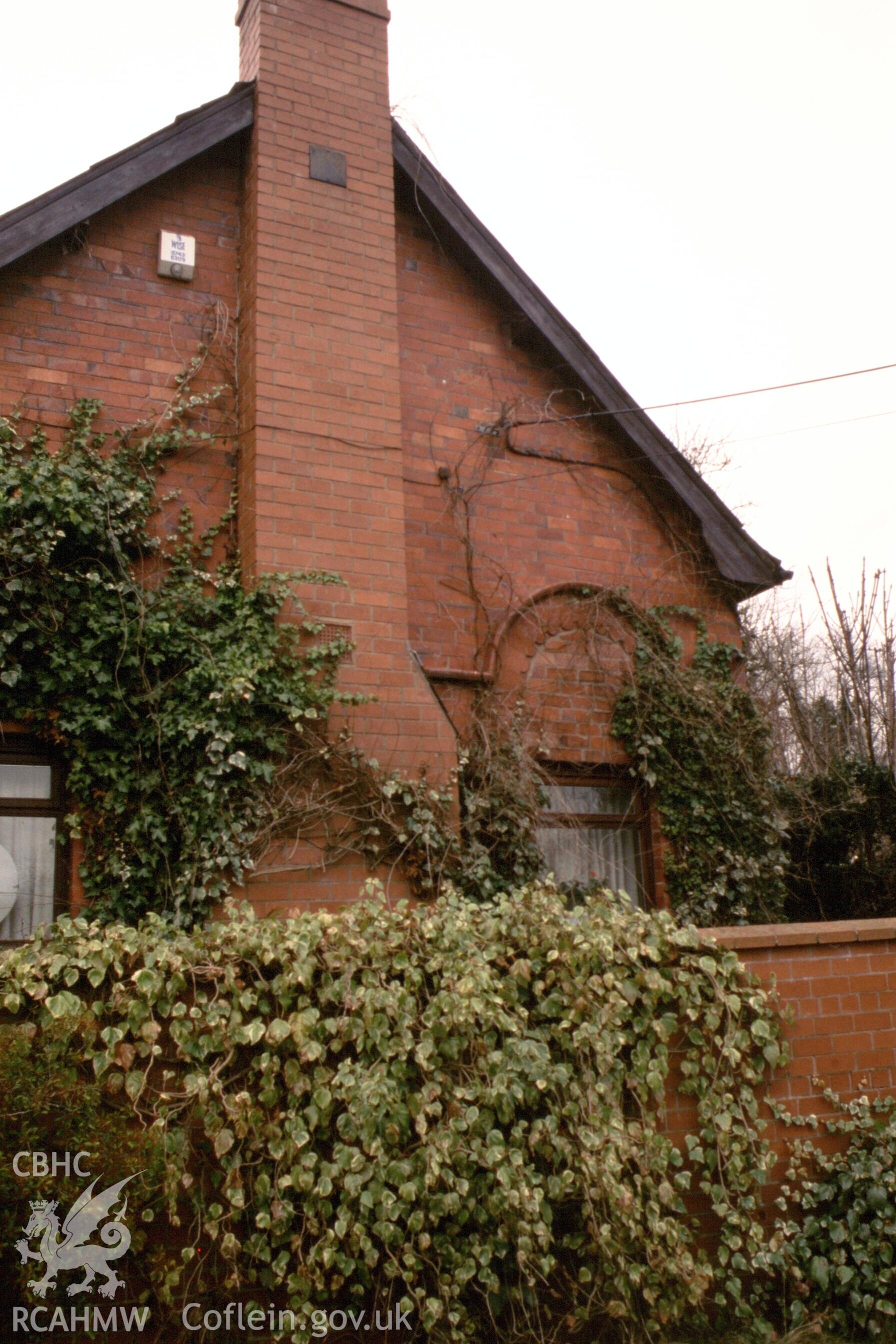 Exterior, gable to road (now house)